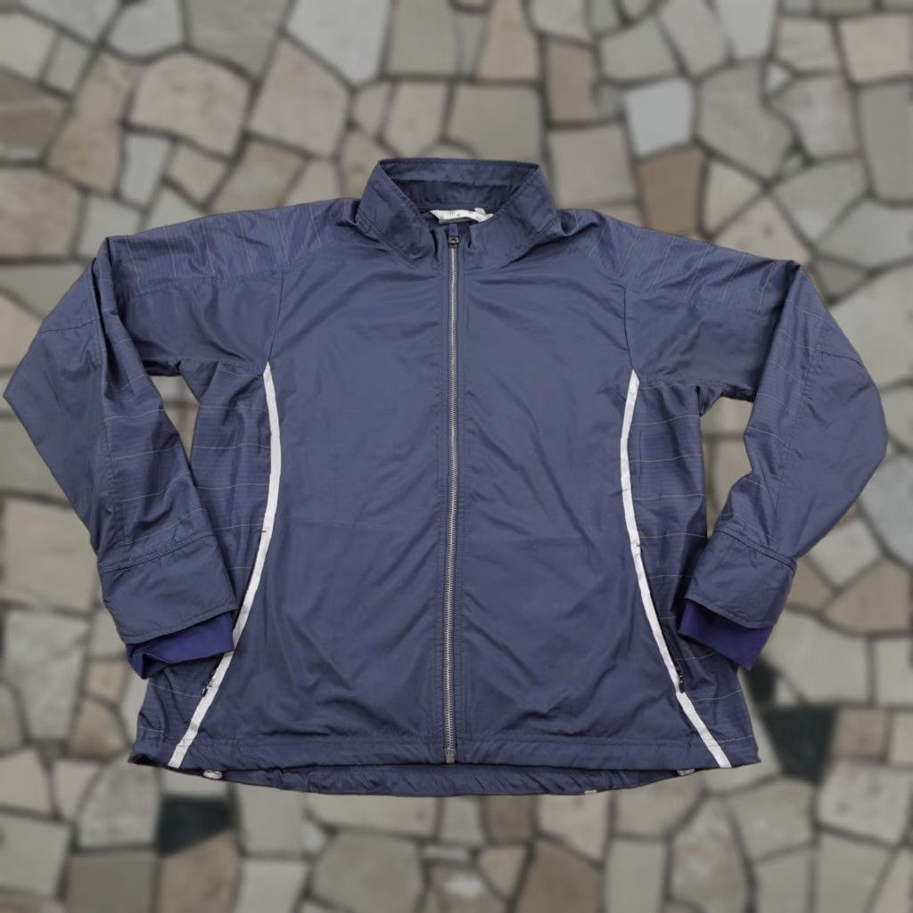 Athleta Athleta Jacket Womens XL Blue Windbreaker Full Zip Reflective Running Track Coat Size XL / US 12-14 / IT 48-50 - 1 Thumbnail