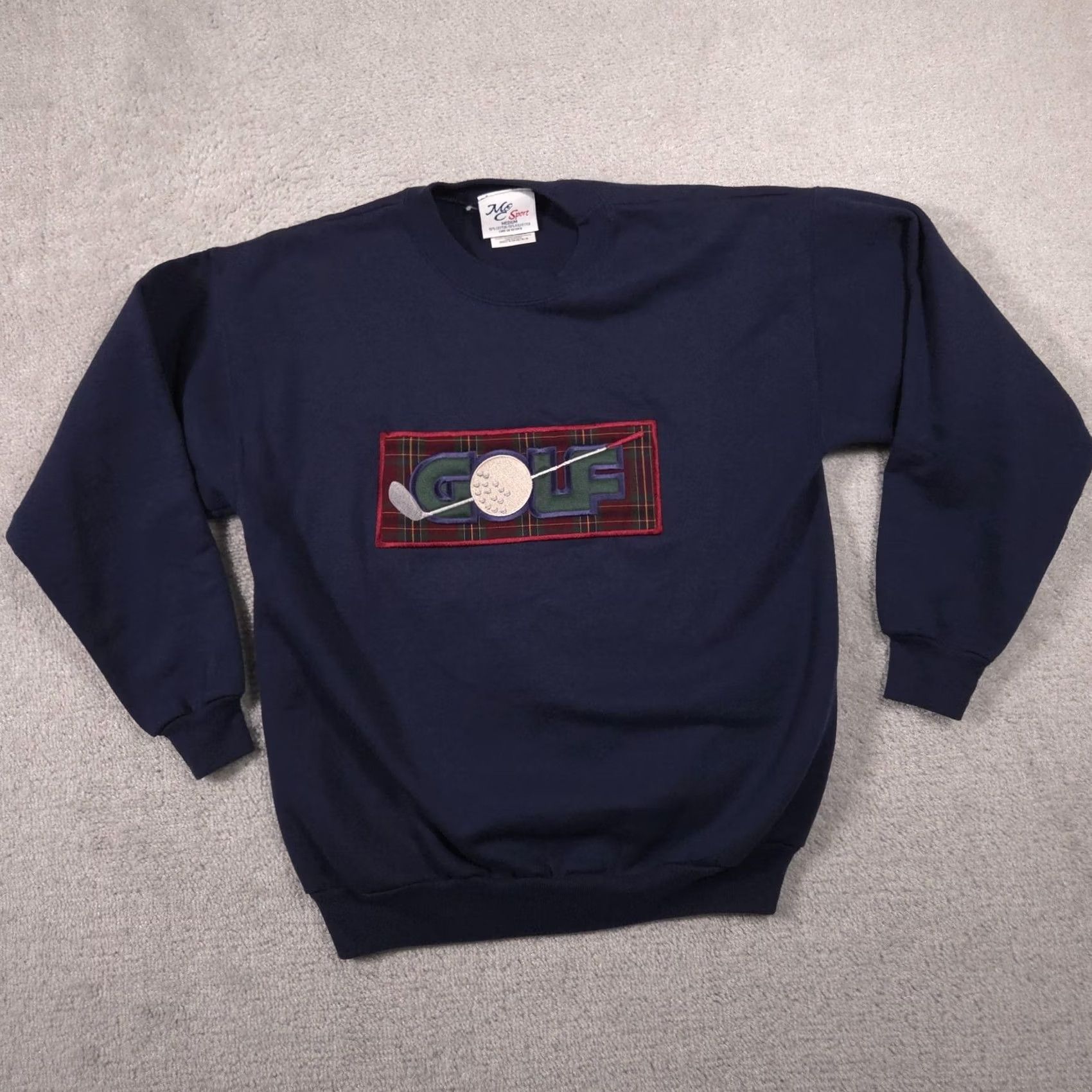 Vintage VINTAGE Mc Sport Sweatshirt Mens M Blue Golf Graphic Crewneck Fleece 90s Size US M / EU 48-50 / 2 - 3 Thumbnail