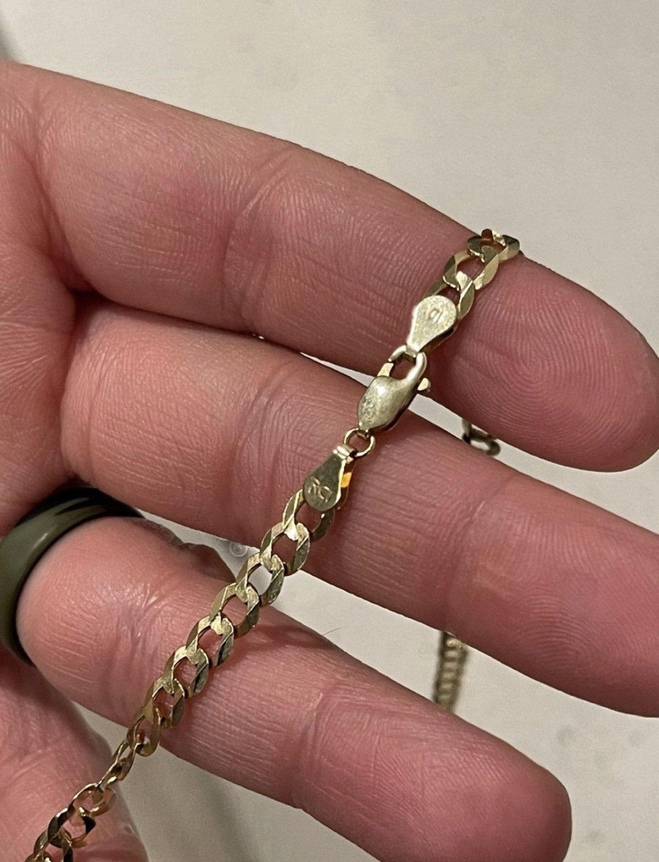 Other 14K Yellow Gold 20 In Solid Cuban Curb Link Chain Necklace Size ONE SIZE - 10 Thumbnail