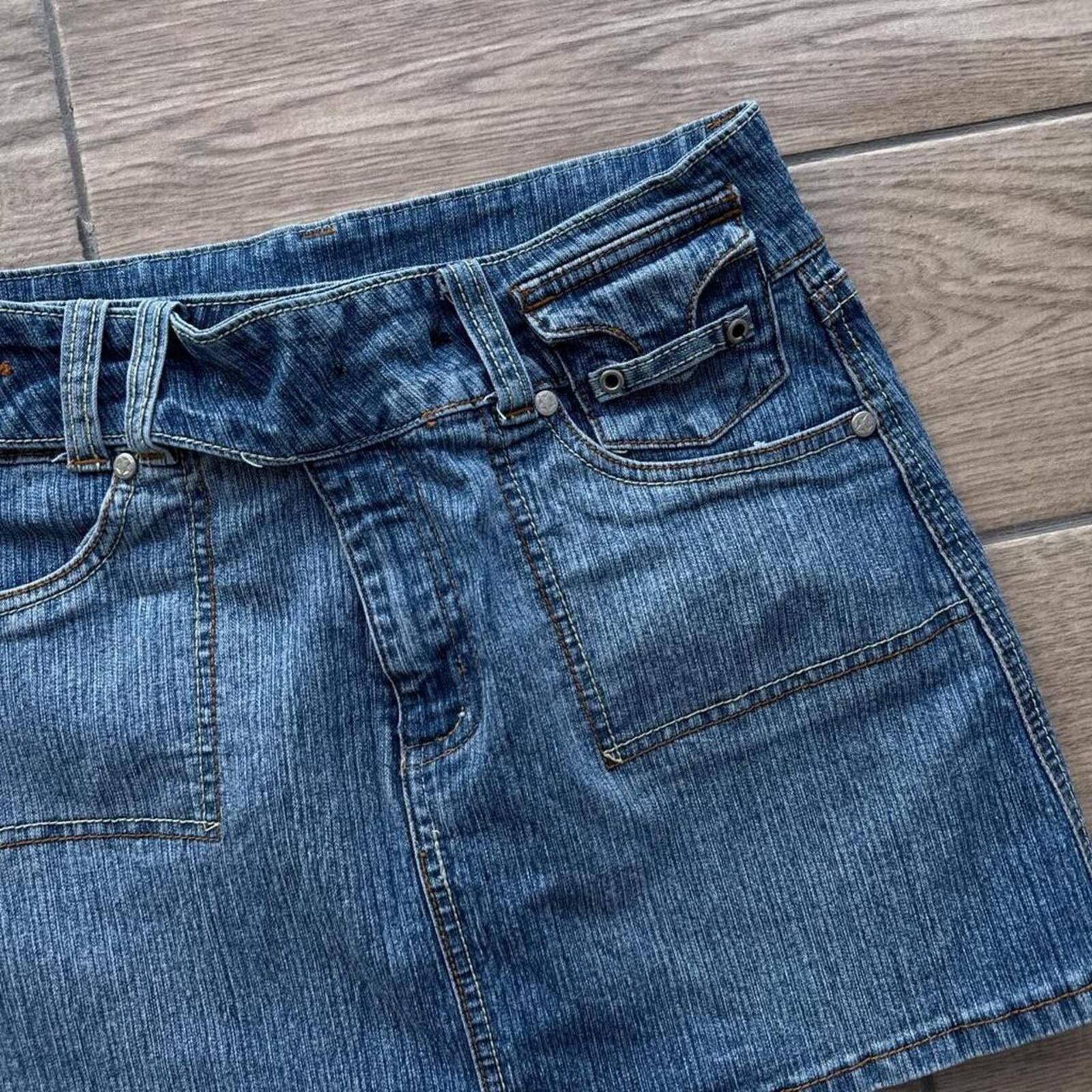 Other Y2K Miss Cocoa Denim Mini Skirt Size 30" / US 8 / IT 44 - 6 Thumbnail