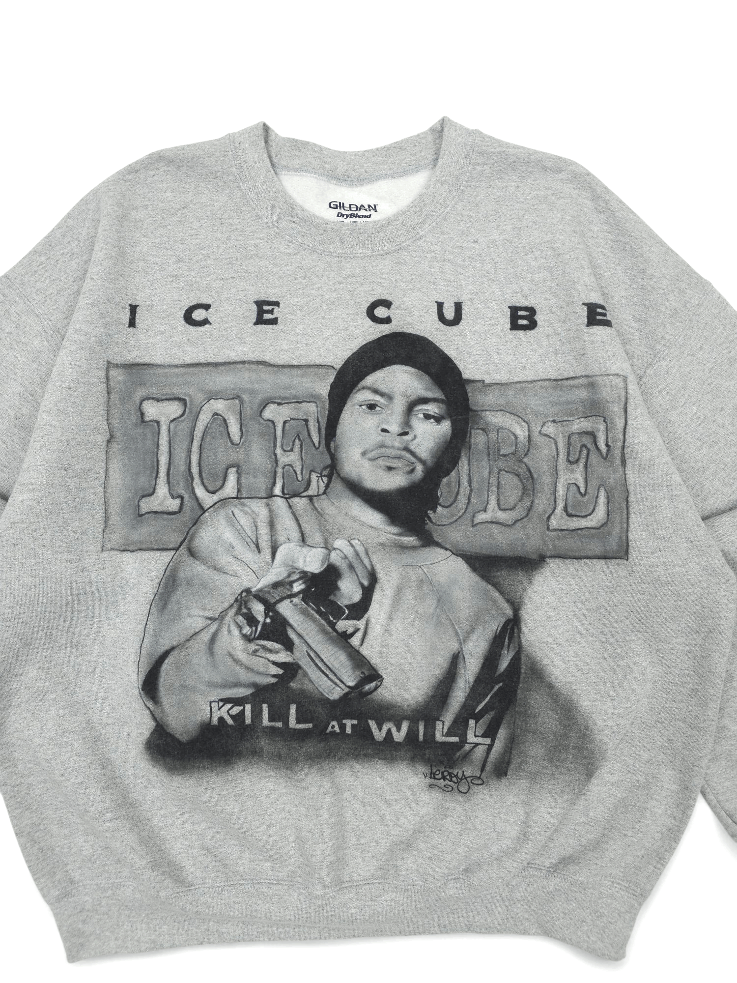 Rap Tees 💎 Vintage Ice Cube Gray Sweatshirt Crewneck Jumper Y2K Rap Size US XL / EU 56 / 4 - 3 Thumbnail