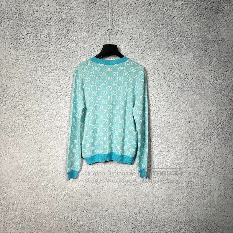 Gucci Gucci Double G full-print single-breasted wool cardigan co Size XXL / US 16-18 / IT 52-54 - 2 Thumbnail
