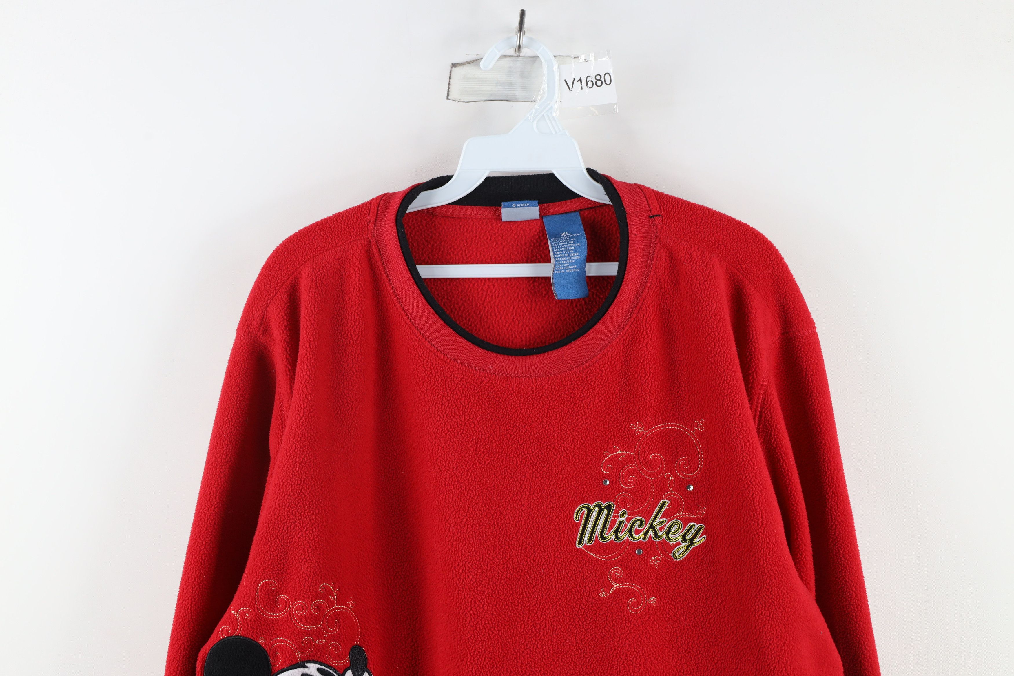 Disney × Vintage Vintage Disney Mickey Mouse Tribal Fleece Crewneck Sweater Size XL / US 12-14 / IT 48-50 - 2 Thumbnail