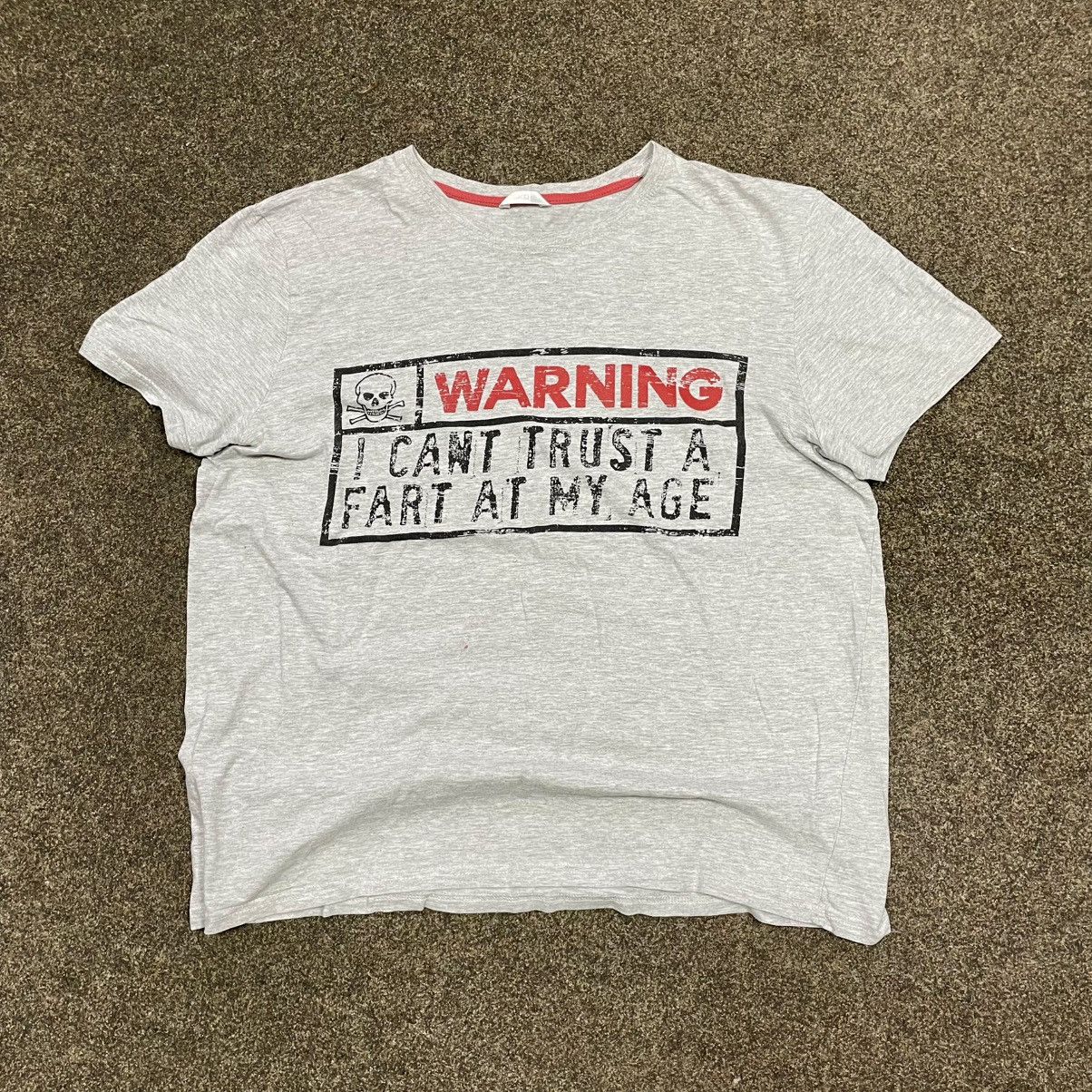 Vintage Vintage Y2K Humor Graphic Tee Warning Funny Streetwear M Size US M / EU 48-50 / 2 - 1 Thumbnail