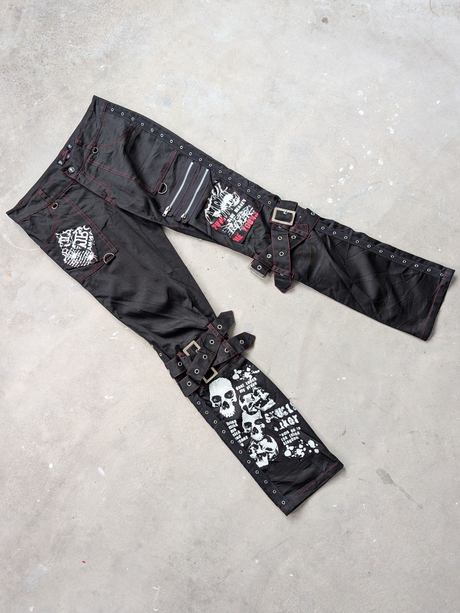 14th Addiction × Seditionaries Vintage Bondage Pants Gothic Lolita Punk LGB If Six Was nine Size 29" - 3 Thumbnail