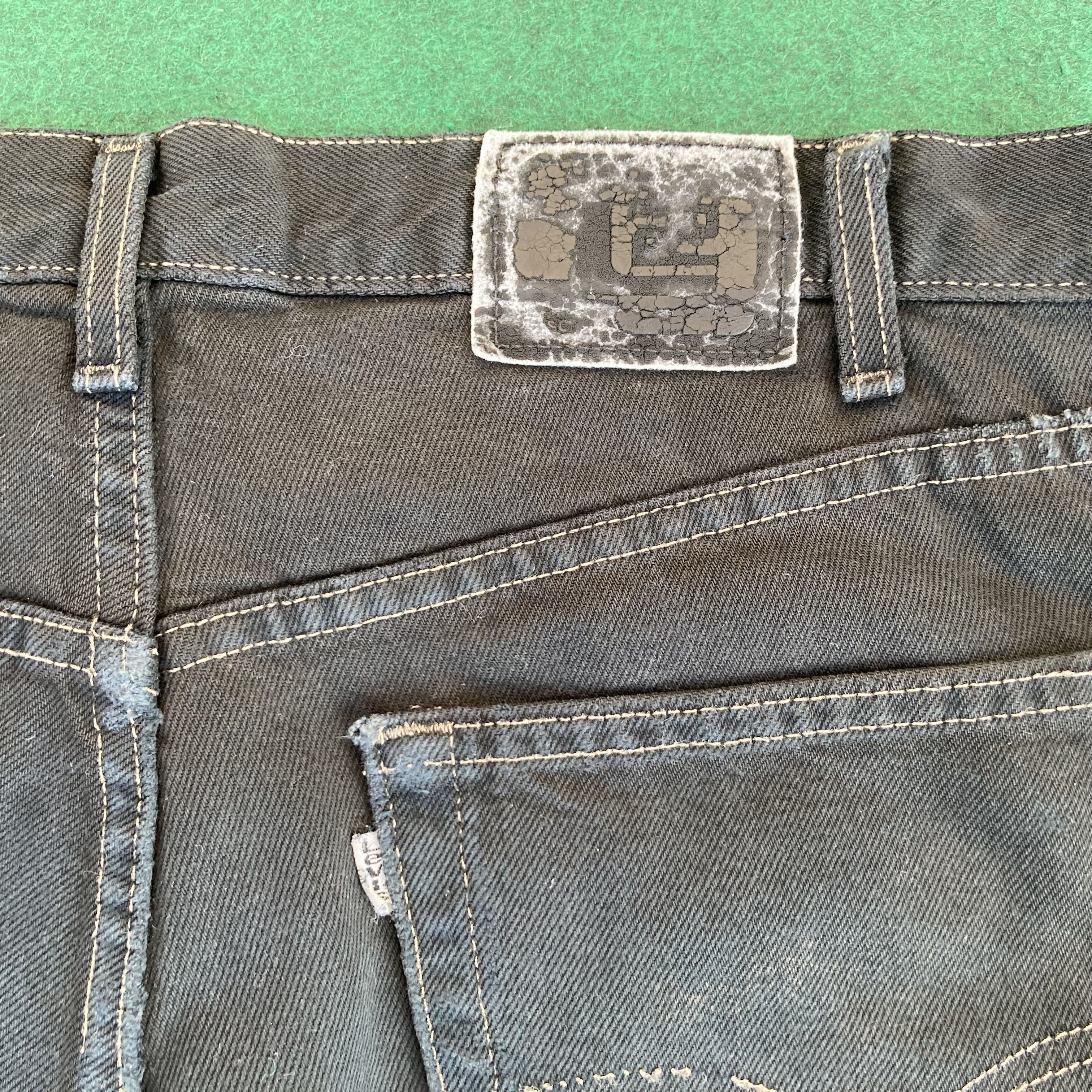 Levi's × Vintage Vtg Levis Baggy L2 Fit Short Jorts Distressed Ripped Jeans Size US 35 - 10 Thumbnail
