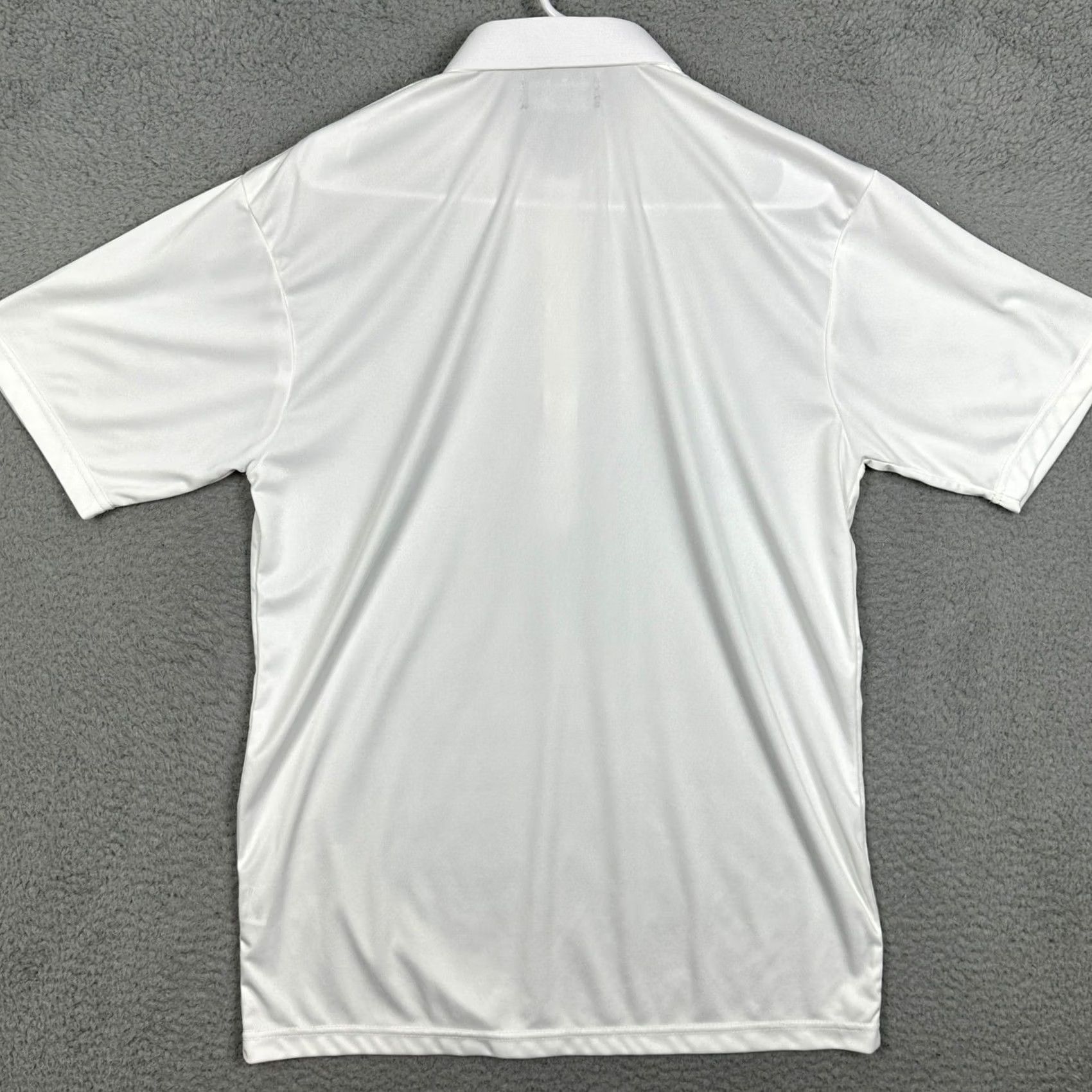 CO Collars & Co Polo Shirt Men L White Short Sleeve Dress Collar 4-Button Pique Solid Breathable Moisture Wicking Casual Office Golf Travel Size US L / EU 52-54 / 3 - 2 Thumbnail