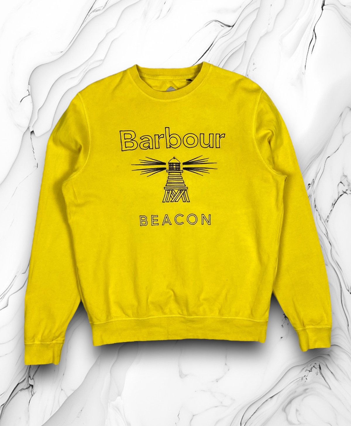 Barbour Barbour Beacon Big Logo Yellow Sweatshirt Size M Size US M / EU 48-50 / 2 - 1 Thumbnail