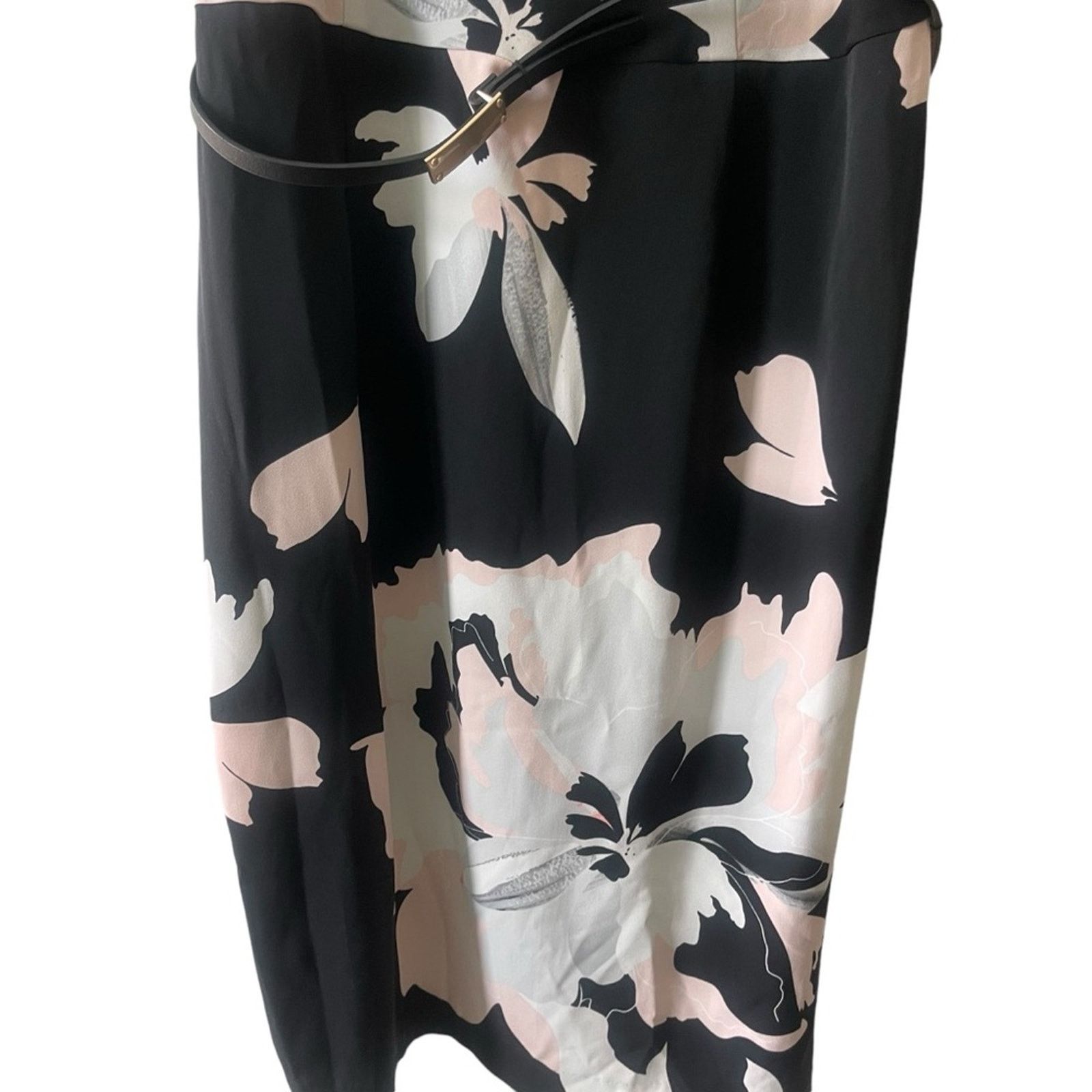 Jones New York Jones New York Floral Asymmetrical Sleeveless Belted Dress Size XL / US 12-14 / IT 48-50 - 3 Thumbnail