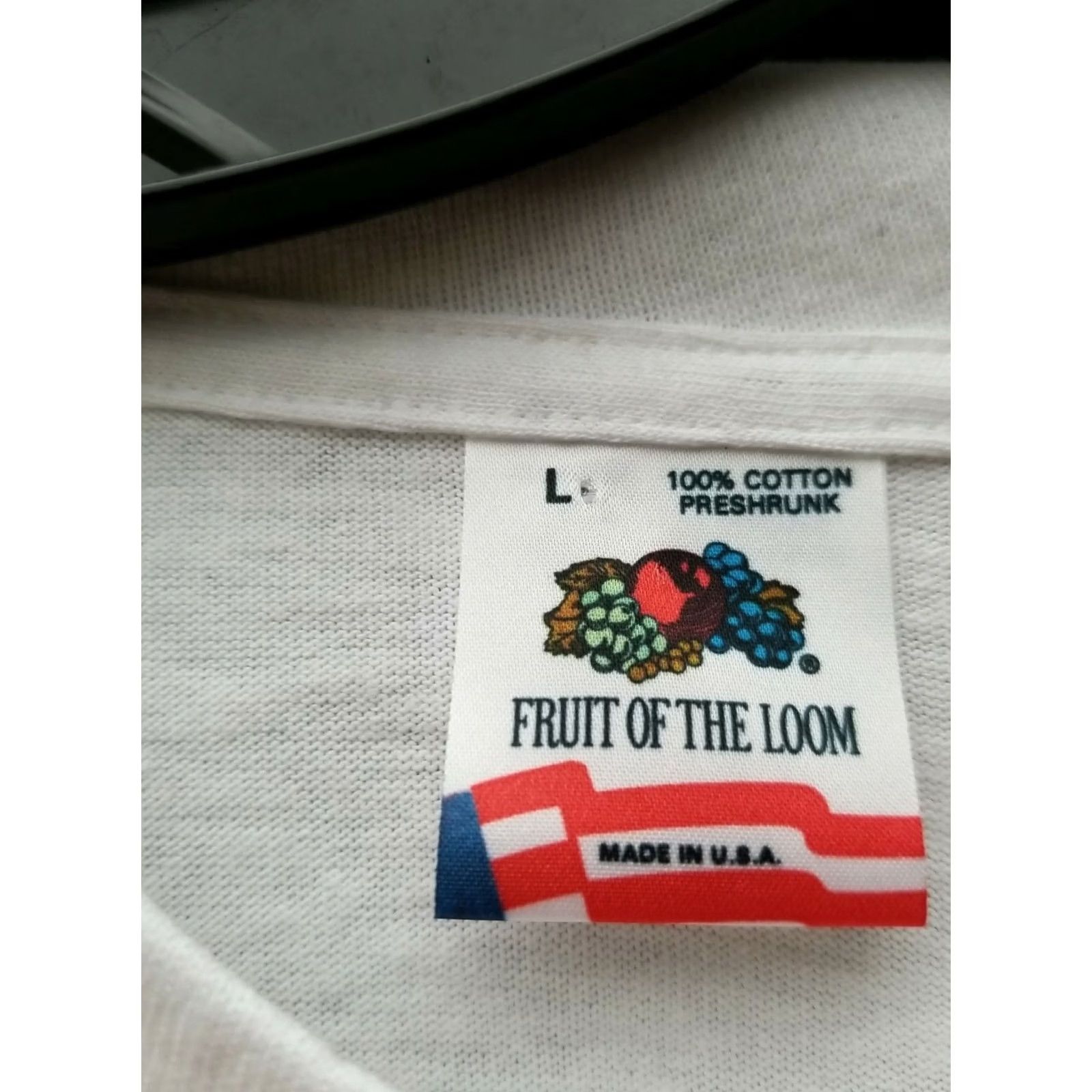 Fruit Of The Loom VINTAGE Fruit of the Loom Logo Script Spell out Cotton tee t shirt Long Sleeve White L Adult Unisex 90s Mens Womens Boys Girls Shirt T-Shirt 80s 90s Size US L / EU 52-54 / 3 - 3 Thumbnail