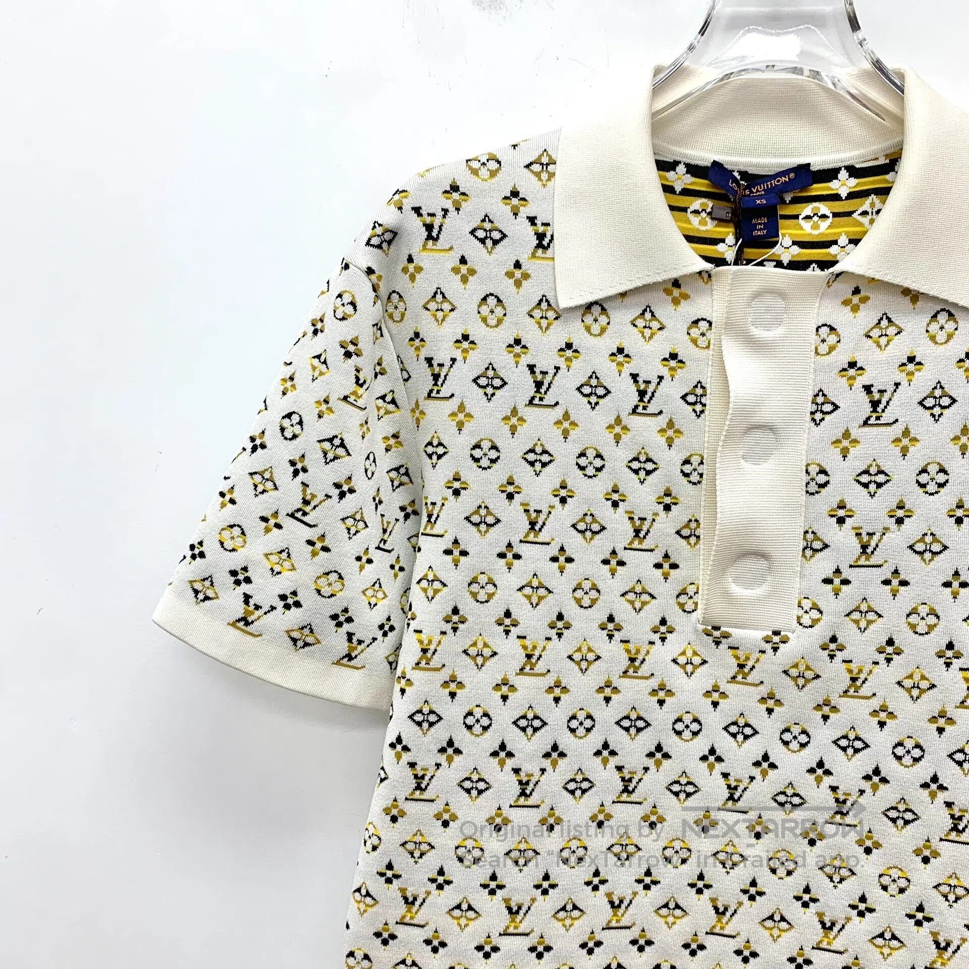 Louis Vuitton Louis Vuitton White Logo Monogram Printed Mulberry Silk La Size XS / US 0-2 / IT 36-38 - 3 Thumbnail