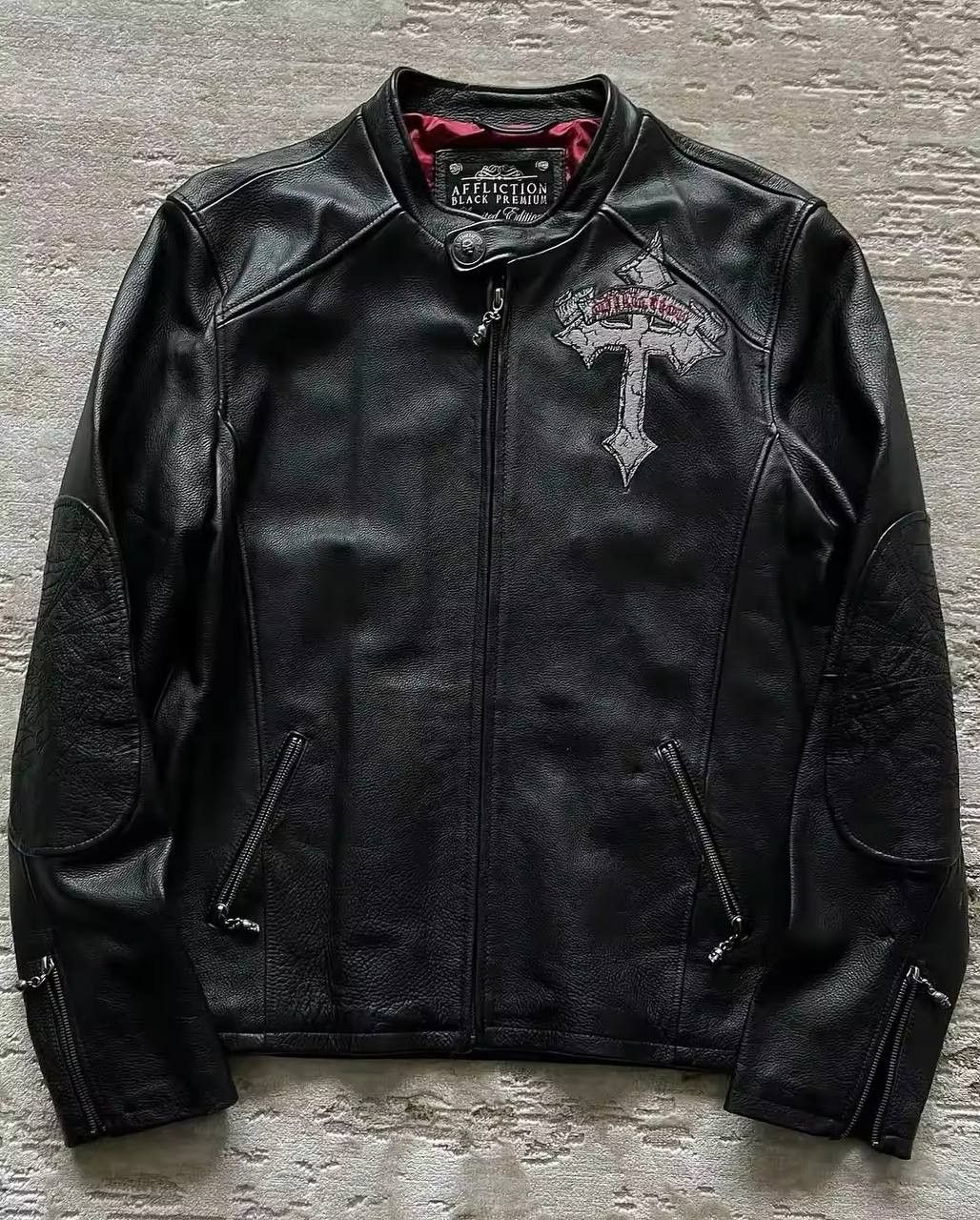 Japanese Brand × Vintage embroidered faux leather jacket Size US XL / EU 56 / 4 - 1 Thumbnail