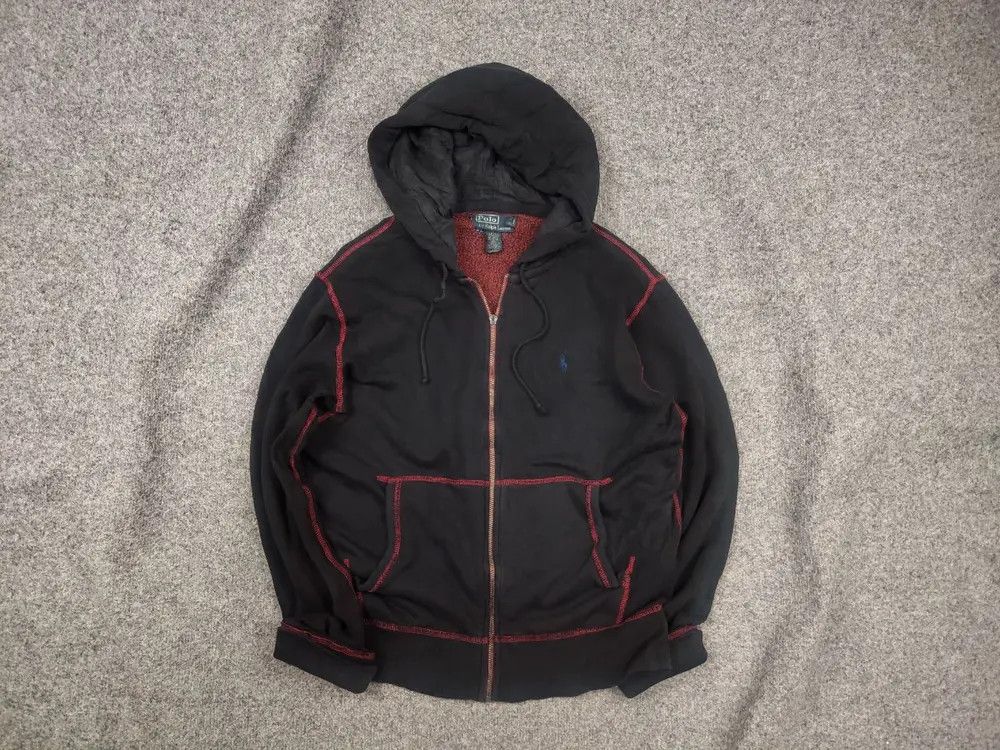 Polo Ralph Lauren Rare Vintage 90's Polo Ralph Lauren Faded Zip Hoodie Y2K Size US S / EU 44-46 / 1 - 1 Thumbnail