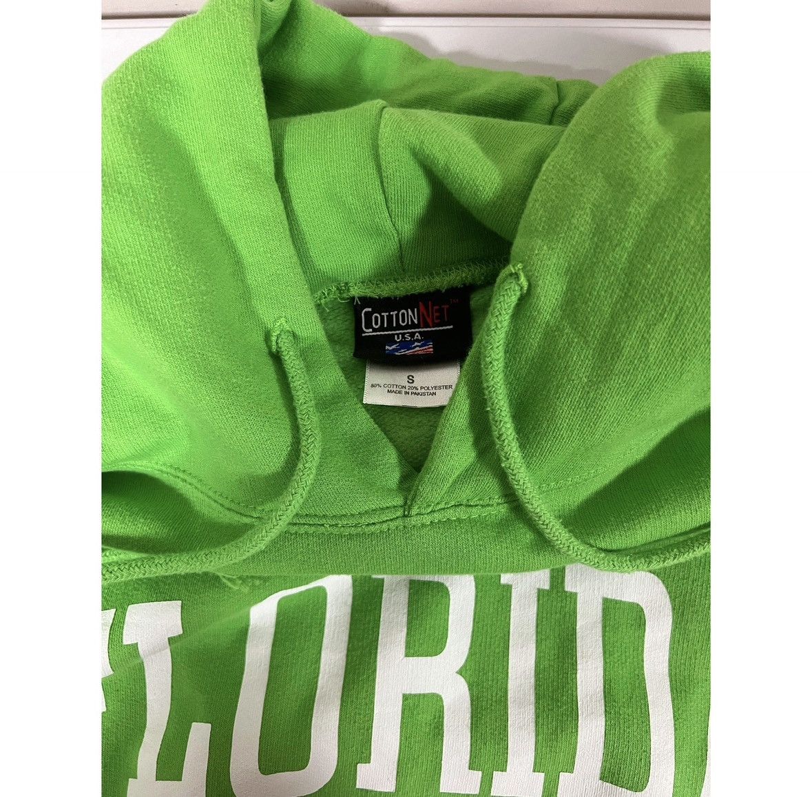 Cotton Club Green White ‘Florida FL’ Pullover Sweatshirt Hoodie Size S 💚 Size US S / EU 44-46 / 1 - 3 Thumbnail