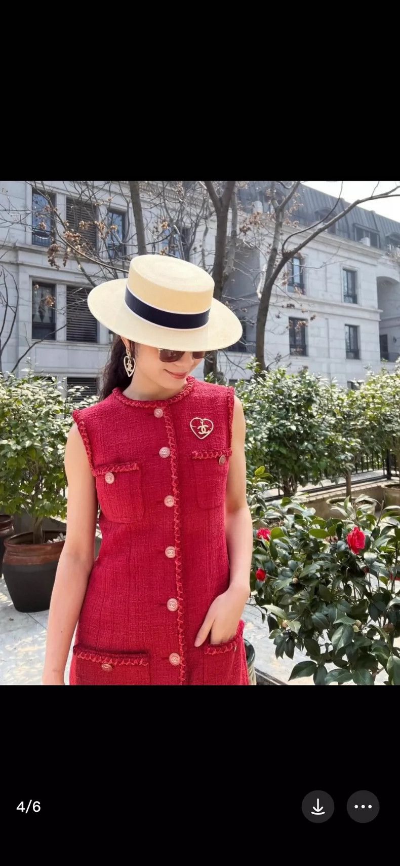 Chanel Chanel 22P red teed braided dress Size XXS / US 00 / IT 34 - 8 Thumbnail