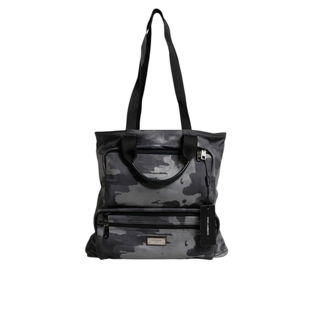 Dolce & Gabbana Dolce & Gabbana Black Camouflage Shoulder Strap Logo Plaque Size ONE SIZE - 2 Thumbnail
