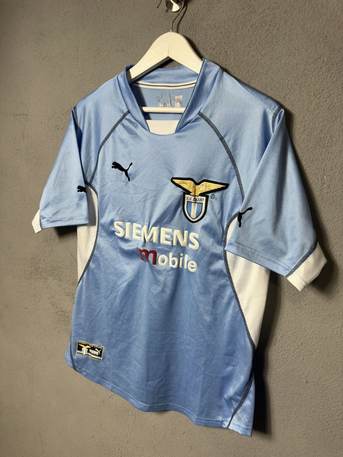Puma VINTAGE PUMA LAZIO 2001-2002 HOME FOOTBALL JERSEY ITALY Size US M / EU 48-50 / 2 - 2 Thumbnail