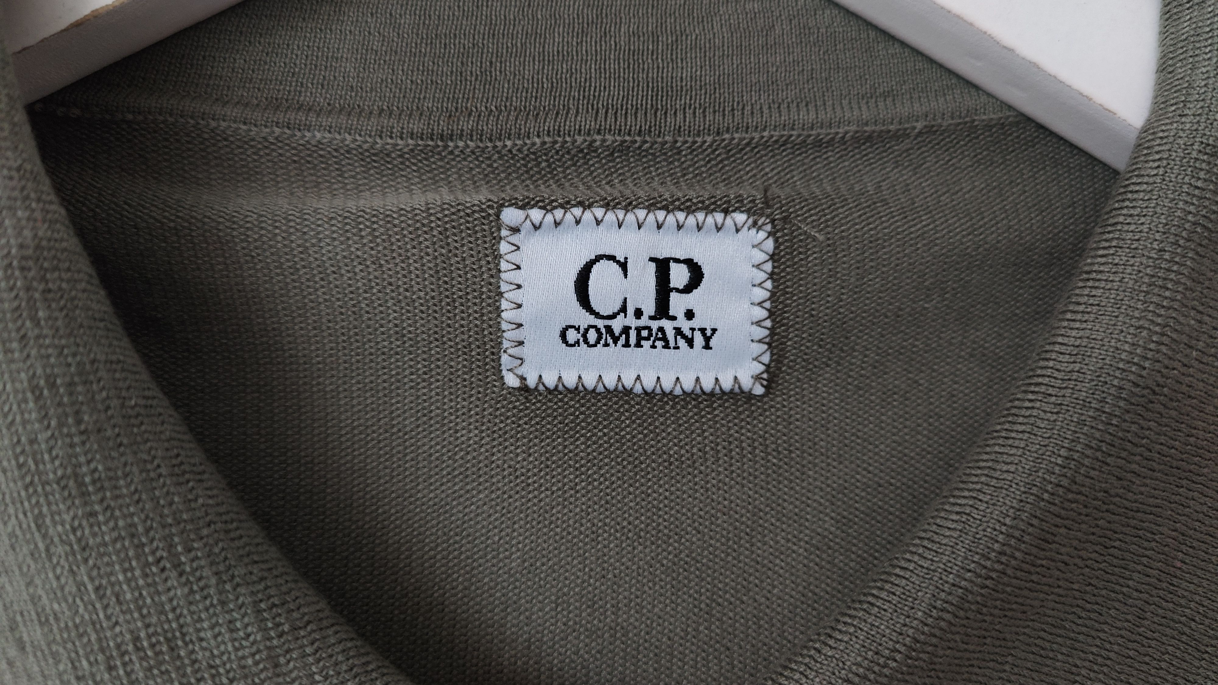 C.P. Company C.P. Company Knitted Colalr Khaki Polo Tshirt Size US XL / EU 56 / 4 - 4 Thumbnail