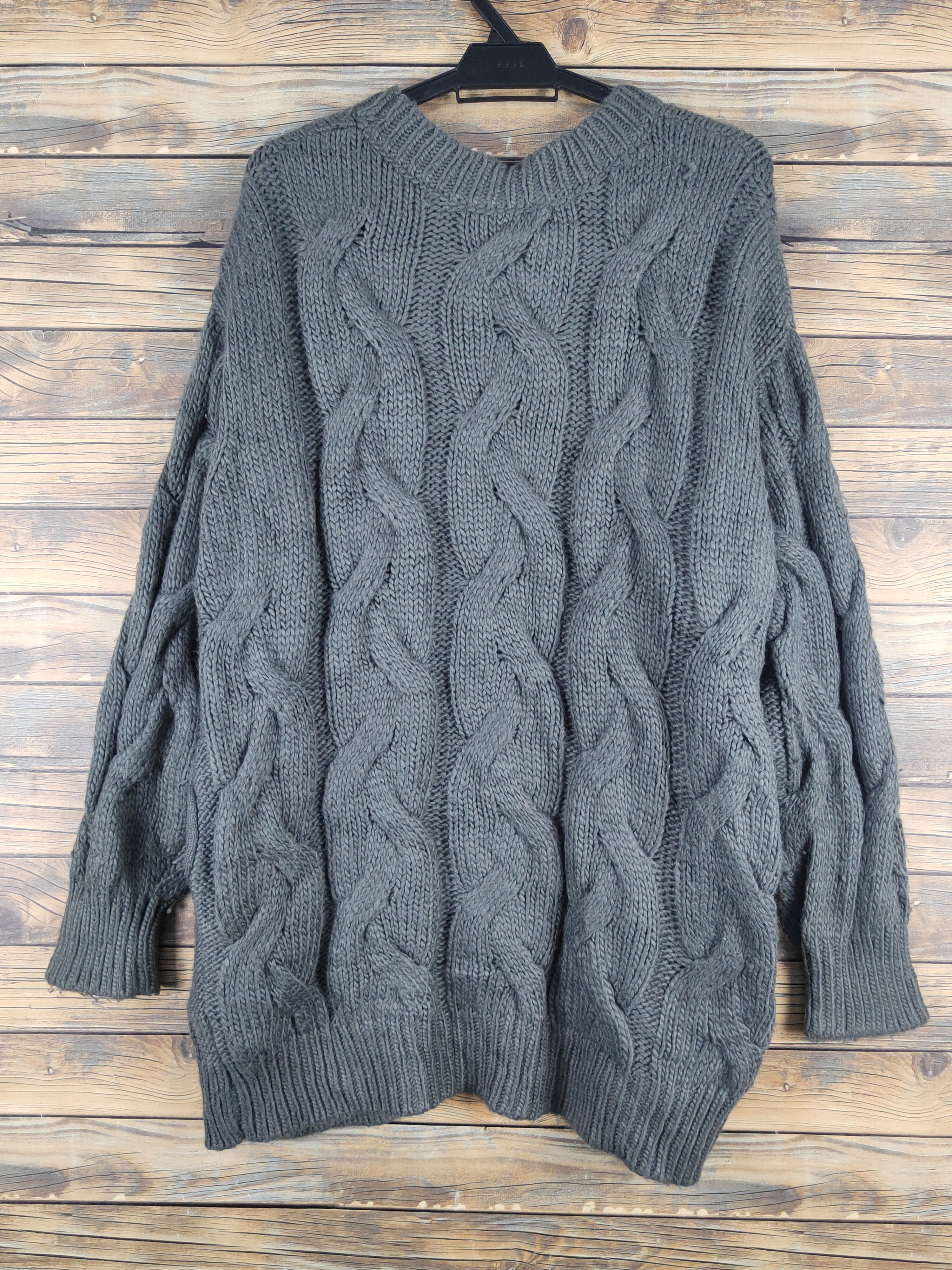 Aran Isles Knitwear GU Dark Gray Knitwear Cardigan #W1329 Size L / US 10 / IT 46 - 7 Thumbnail