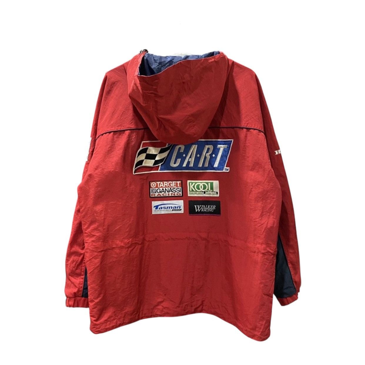 Budweiser Vintage 90s Honda Racing Budweiser 500 Hooded Racing Jacket Size US XL / EU 56 / 4 - 2 Thumbnail