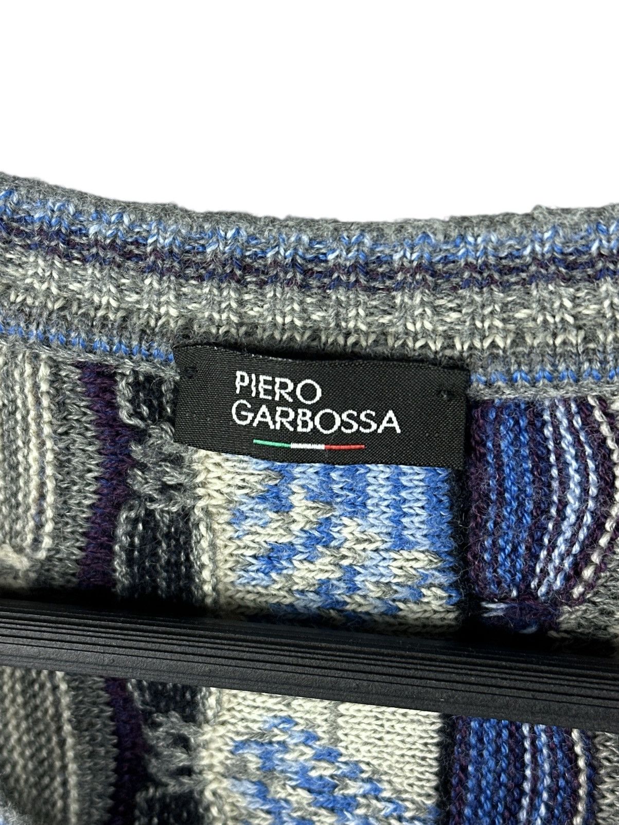 Other Piero Garbossa Coogi Style 3D Knit Wool Sweater V-Neck Size M / US 6-8 / IT 42-44 - 4 Thumbnail