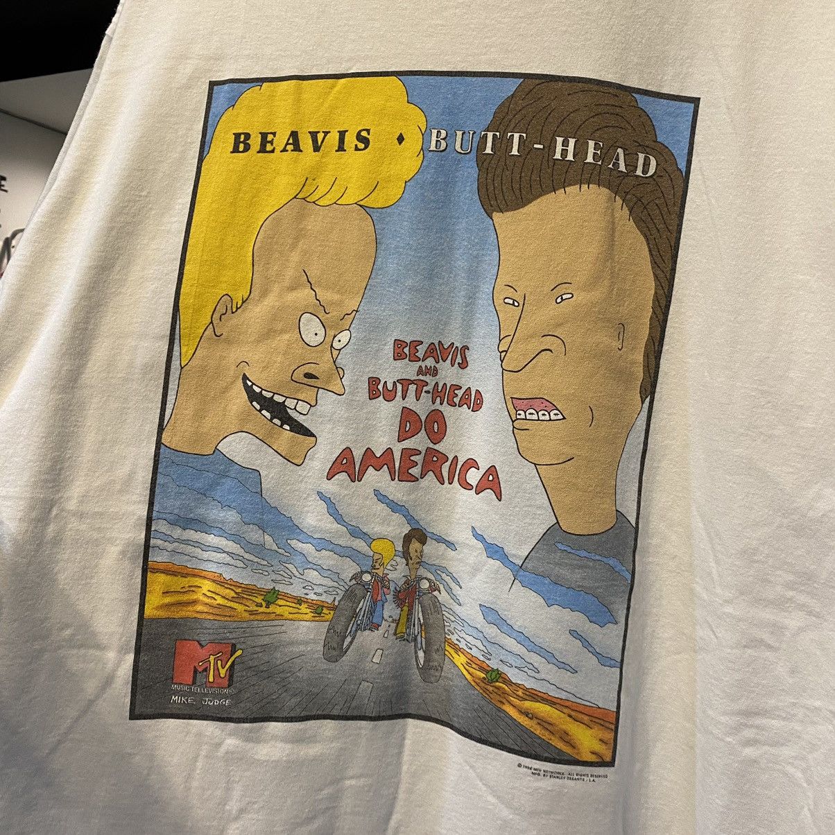 Mtv Vintage Beavis and Butthead Do America Tee MTV 1996 White Size US XL / EU 56 / 4 - 5 Thumbnail