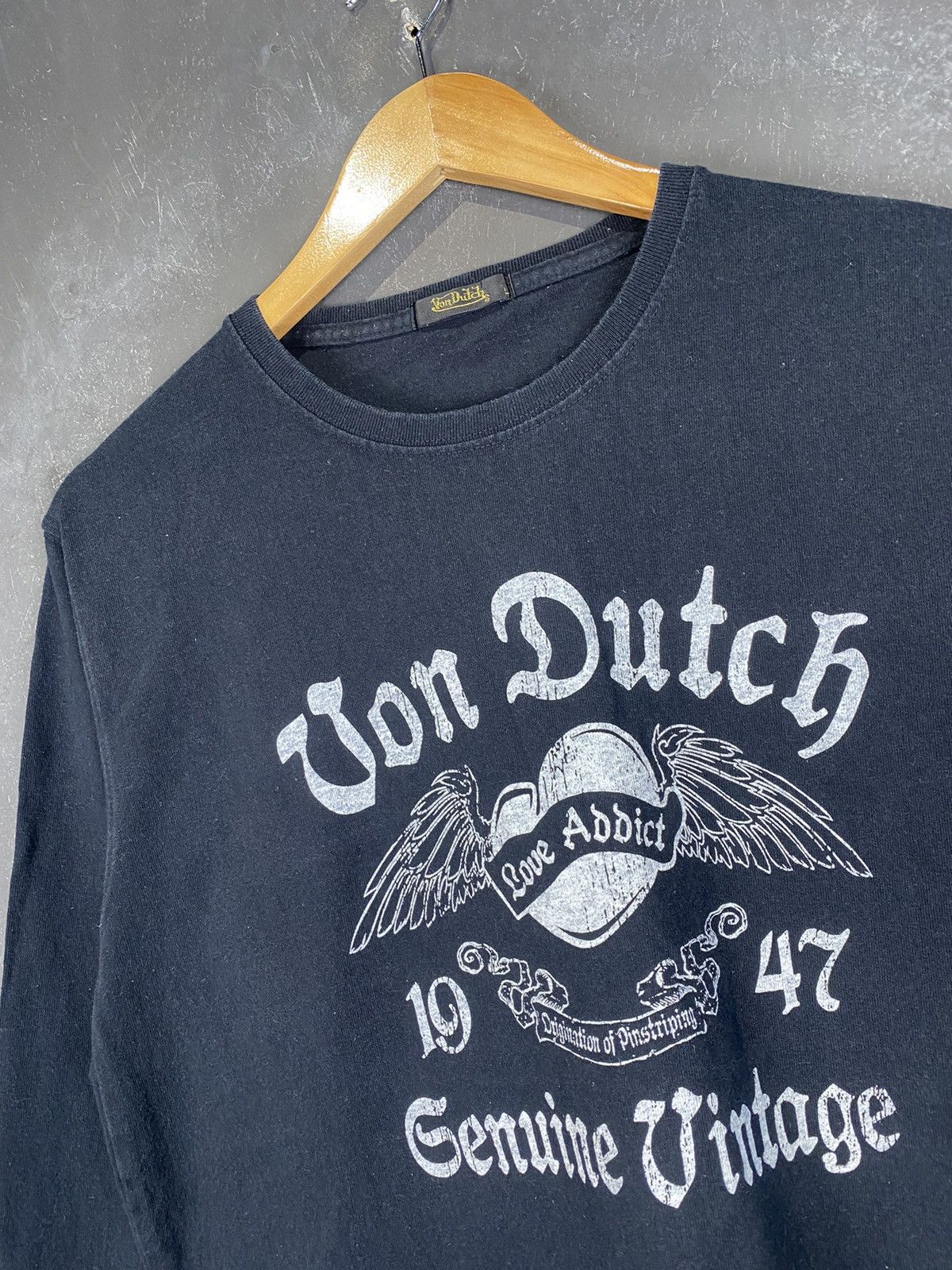 Vintage × Von Dutch y2k Von Dutch Love Addict Longsleeve Tee Size US S / EU 44-46 / 1 - 3 Thumbnail