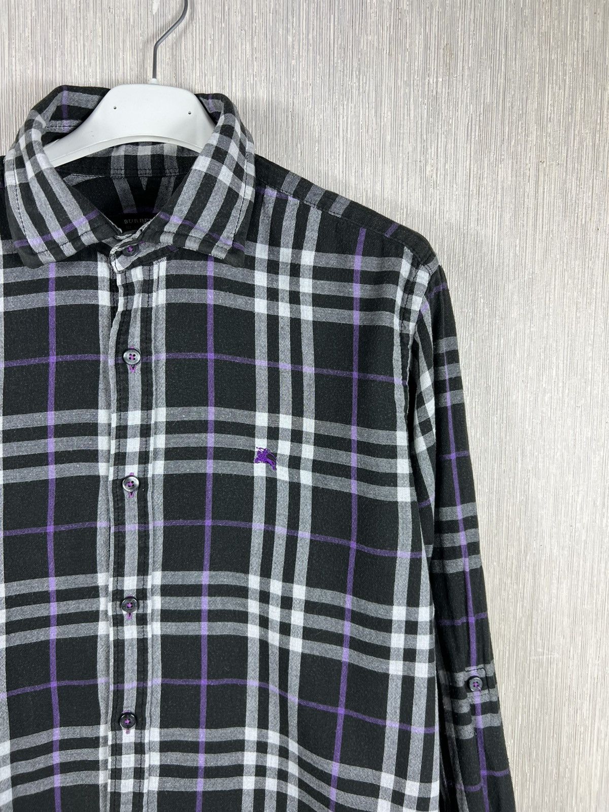 Burberry Vintage Burberry black label japanese brand checked shirt Size US M / EU 48-50 / 2 - 3 Thumbnail