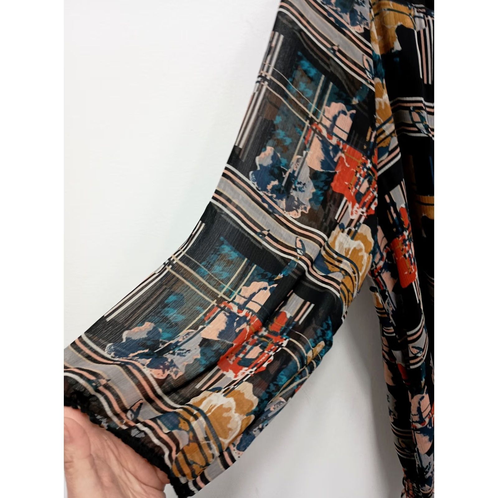 Vintage CJ Banks Top Womens Size 2X Y2K Abstract BOHO Whimsygoth Wearable Art 3/4 Sleeve Size XXL / US 16-18 / IT 52-54 - 6 Thumbnail