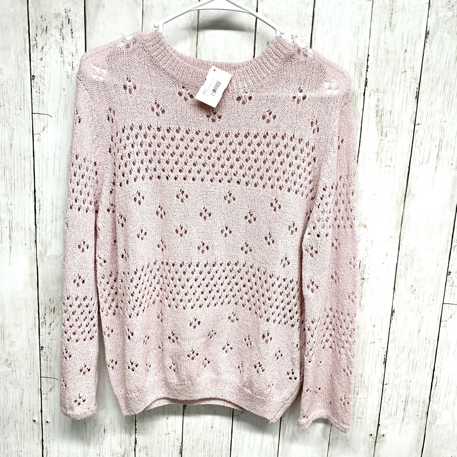 ASTR The Label ASTR The Label Sweater Pink Lavender Belle Pointelle Floral Size M / US 6-8 / IT 42-44 - 1 Thumbnail