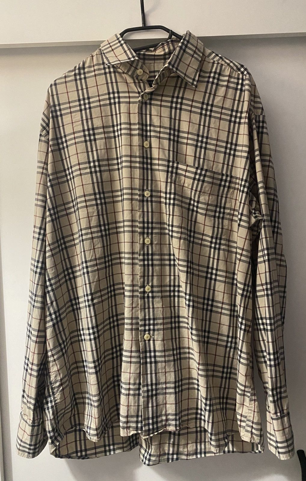 Burberry Vintage beige nova check fullprint burberry shirt button up Size US XXL / EU 58 / 5 - 2 Thumbnail
