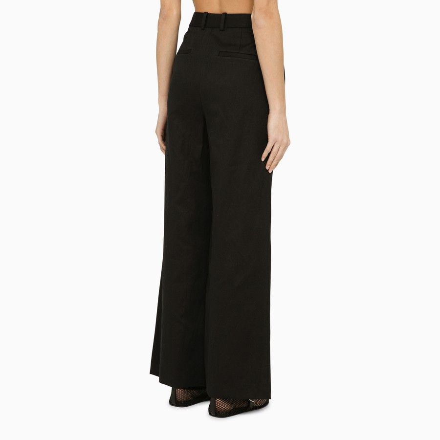 Loulou de Saison o1d2blof0824 Cotton And Linen Trouser in Black Size 28" / US 6 / IT 42 - 4 Thumbnail