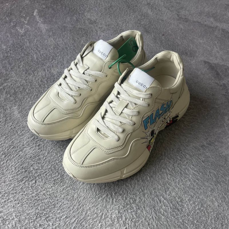 Gucci Gucci Rhyton Low Top Sneakers with Donald Duck Print 0079 Size US 7.5 / EU 40-41 - 1 Thumbnail