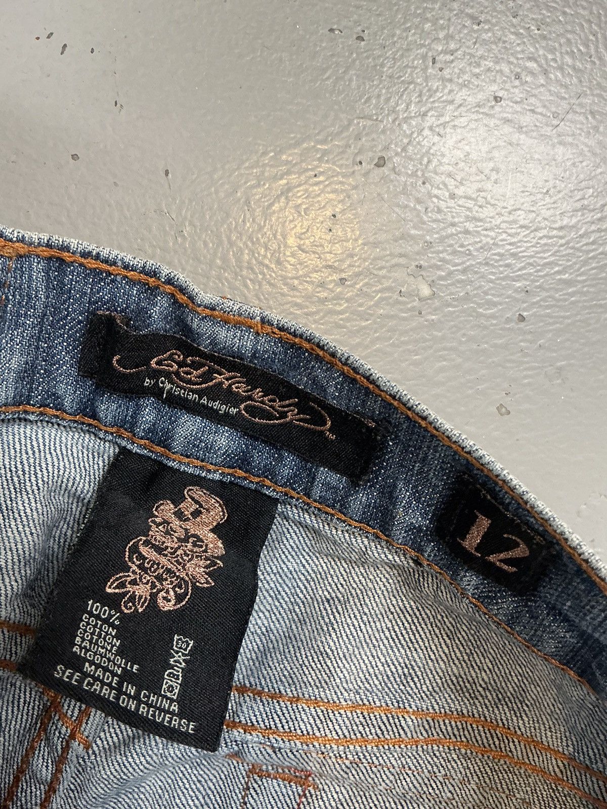 Ed Hardy × Vintage Vintage Ed hardy king Y2K women denim Size 28" / US 6 / IT 42 - 6 Thumbnail