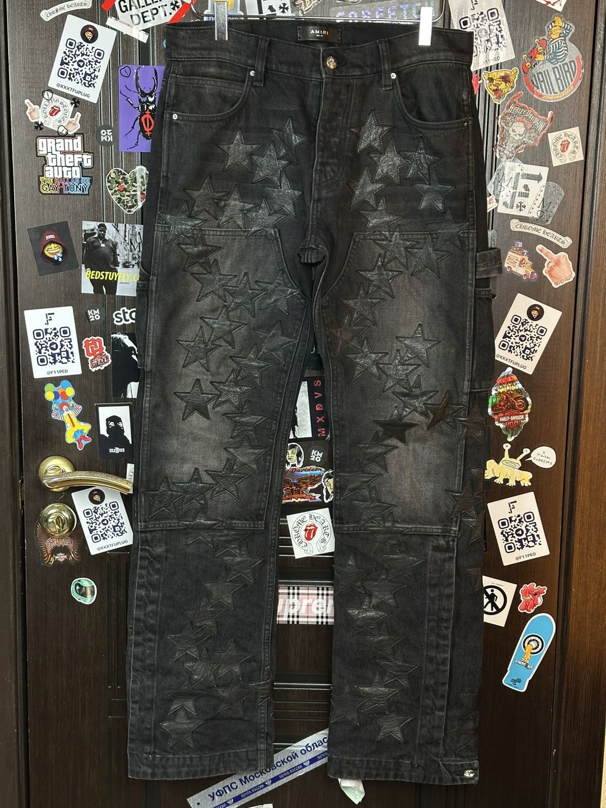 Amiri Amiri & Chemist FW 2022 Black Carpenter Jeans Size US 30 / EU 46 - 2 Thumbnail