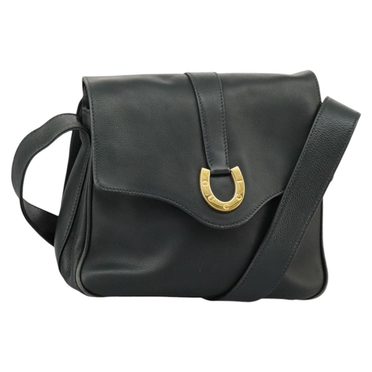 Gucci Shoulder Bag Leather Navy Gold 001 2113 001 2113 in Blue, Women's