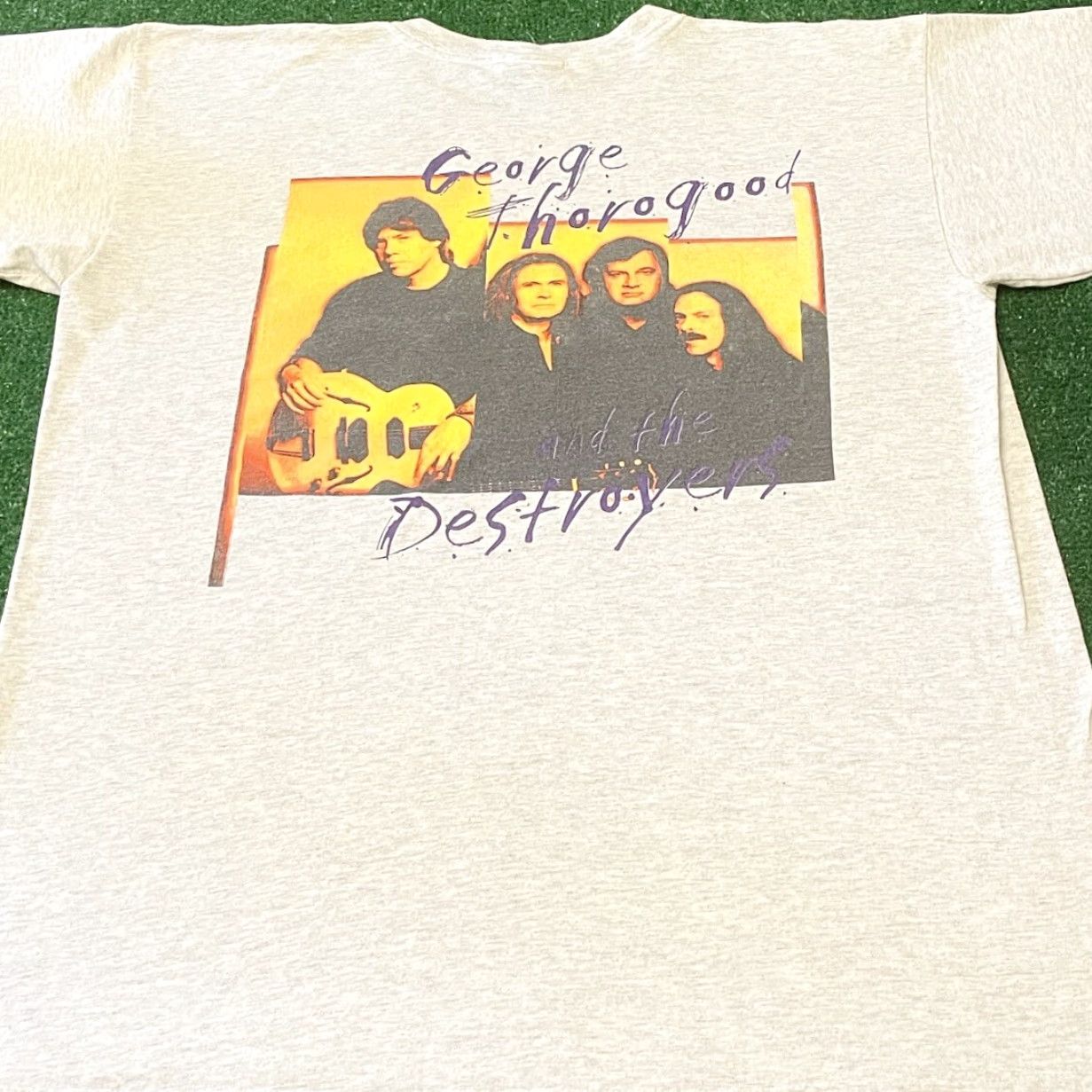 George VINTAGE 90s George Thorogood and The Destroyers Band Tee 1999 Tour Shirt Mens XL Gray T-Shirt Men Vintage 90s Concert Shirt Size US XL / EU 56 / 4 - 4 Thumbnail