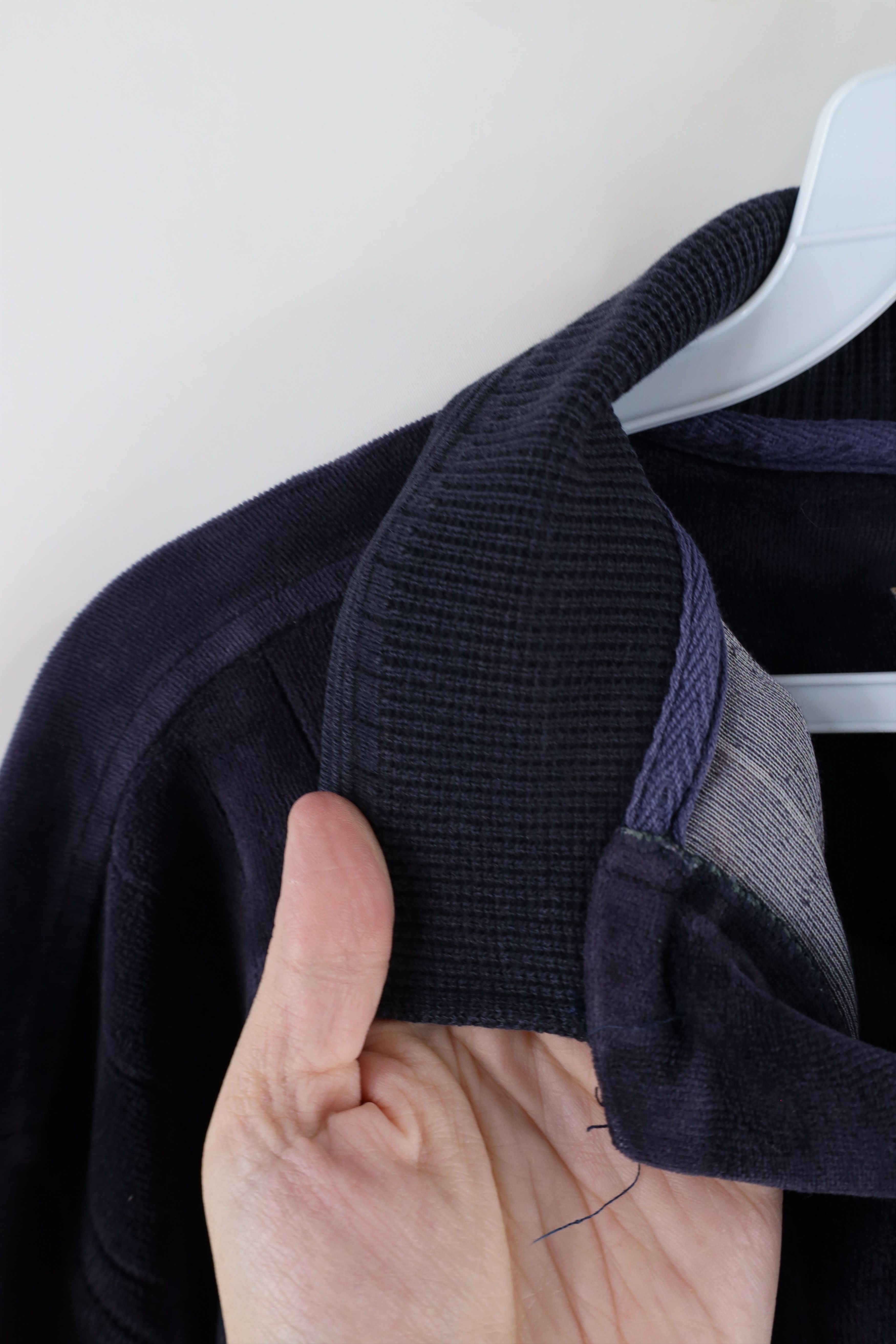 Vintage Vintage 90s Streetwear Striped Velour Long Sleeve Rugby Polo Size US L / EU 52-54 / 3 - 6 Thumbnail