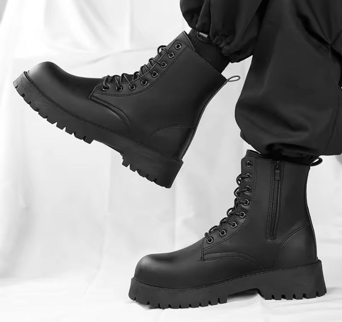 Japanese Brand Chunky Combat Boots • Cyber Grunge Platform Tactical Boots Size US 9.5 / EU 42-43 - 9 Thumbnail