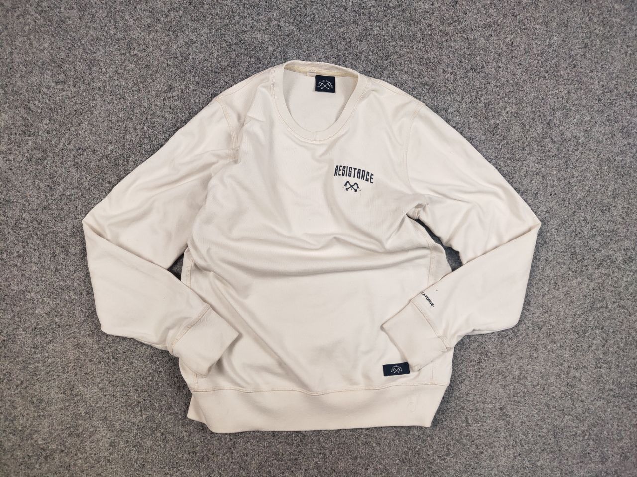 Bleu De Paname Bleu De Paname Crew Check Logo Jumper Beige Sweatshirt Size US M / EU 48-50 / 2 - 13 Thumbnail