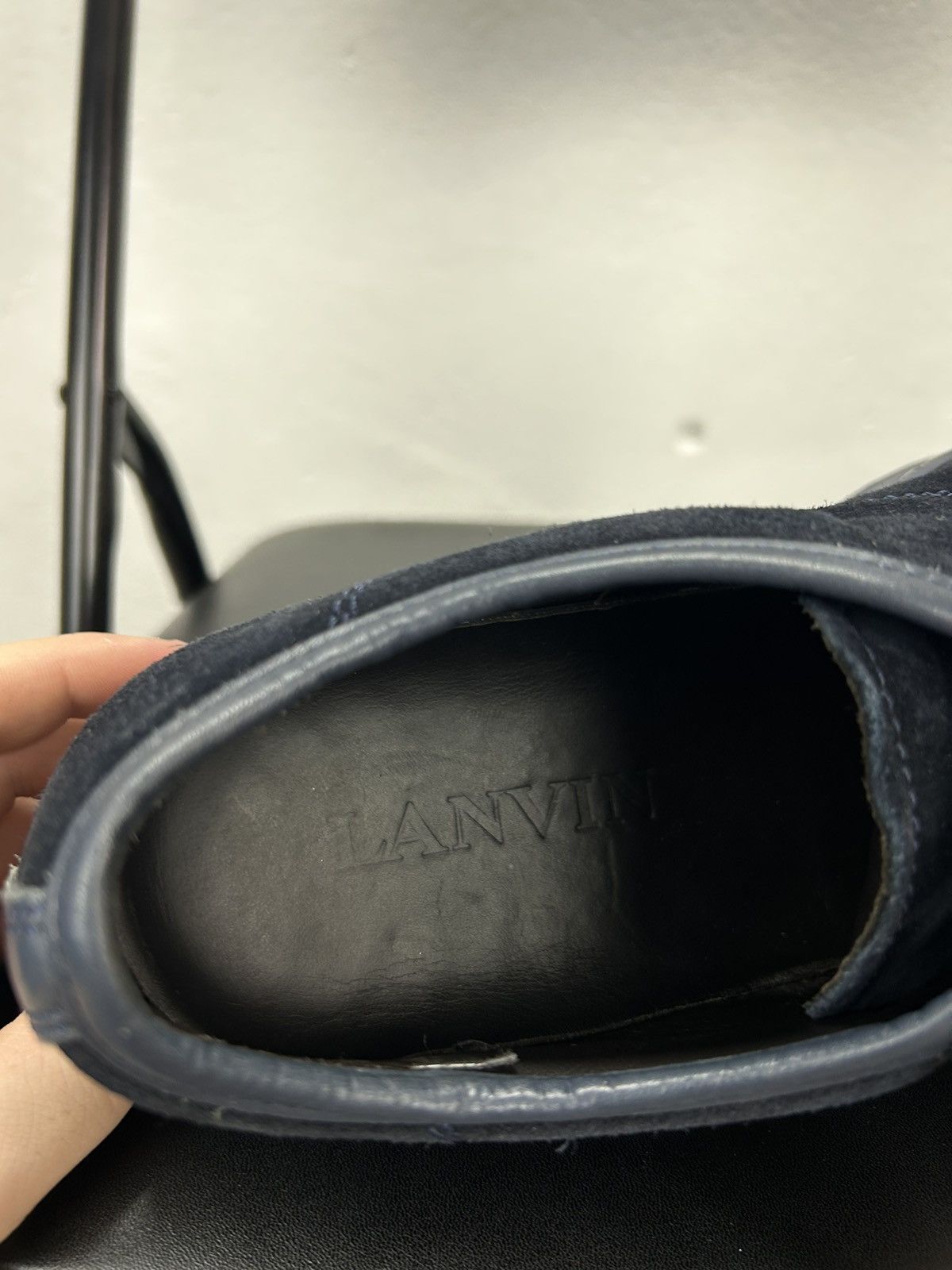Lanvin Lanvin Leather Casual Sneakers Navy Size 41 EUR Size US 8 / EU 41 - 8 Thumbnail