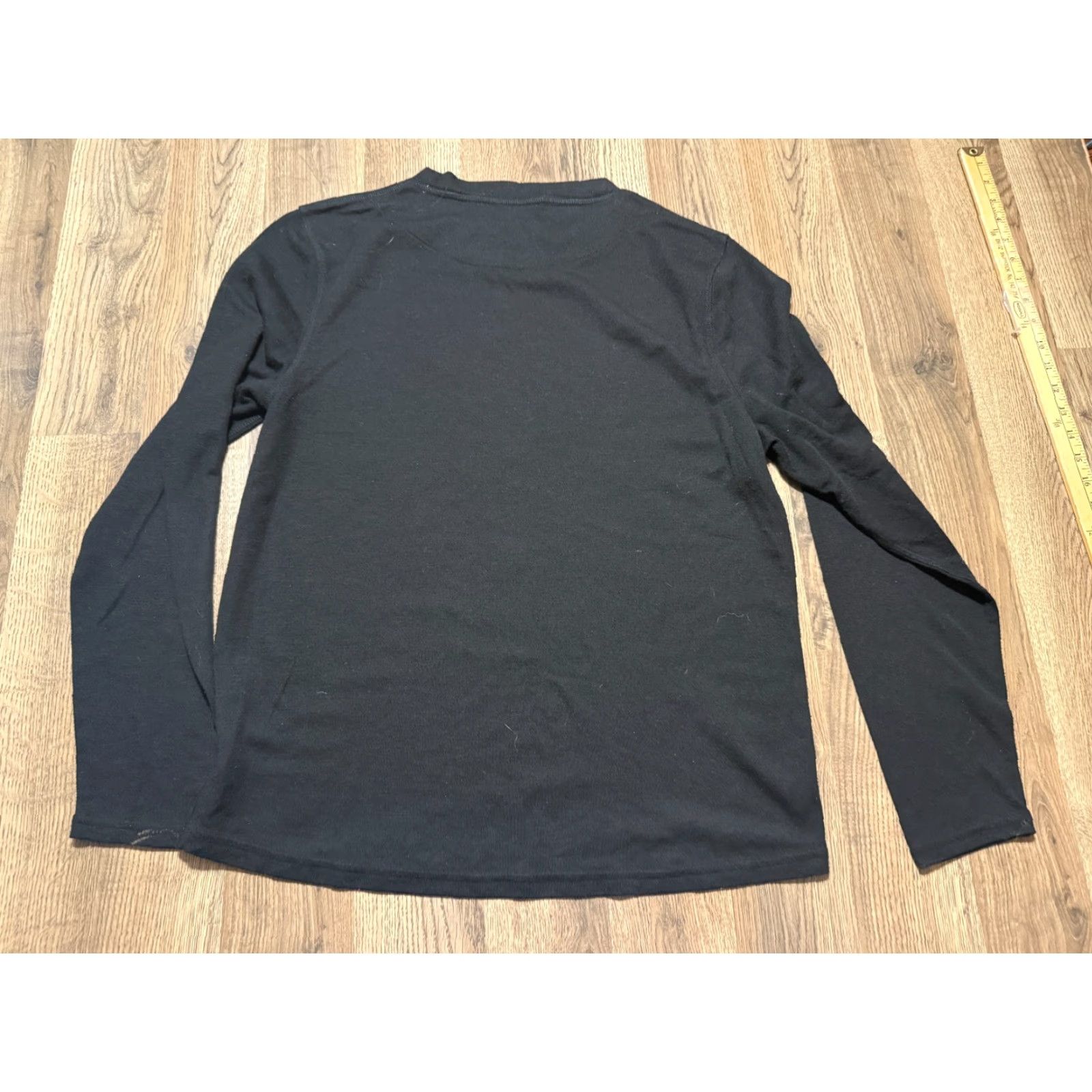 Vintage VINTAGE OMNI Wool Shirt Womens XL Black Crewneck Long Sleeve Shirt Size XL / US 12-14 / IT 48-50 - 2 Thumbnail