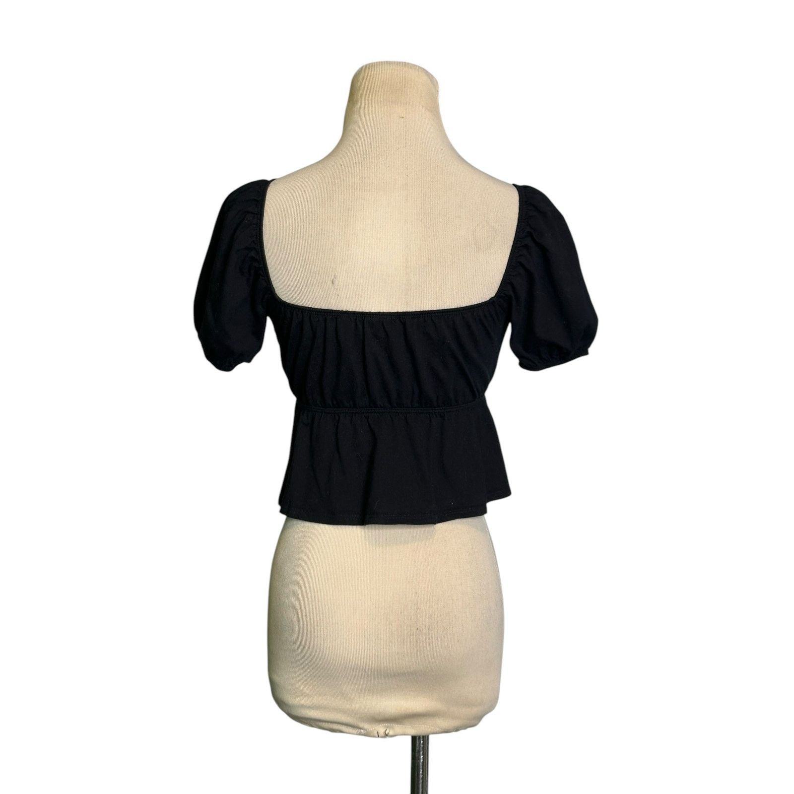 Aritzia Sunday Best black cotton front tie crop blouse size 2XS Size XXS / US 00 / IT 34 - 12 Thumbnail