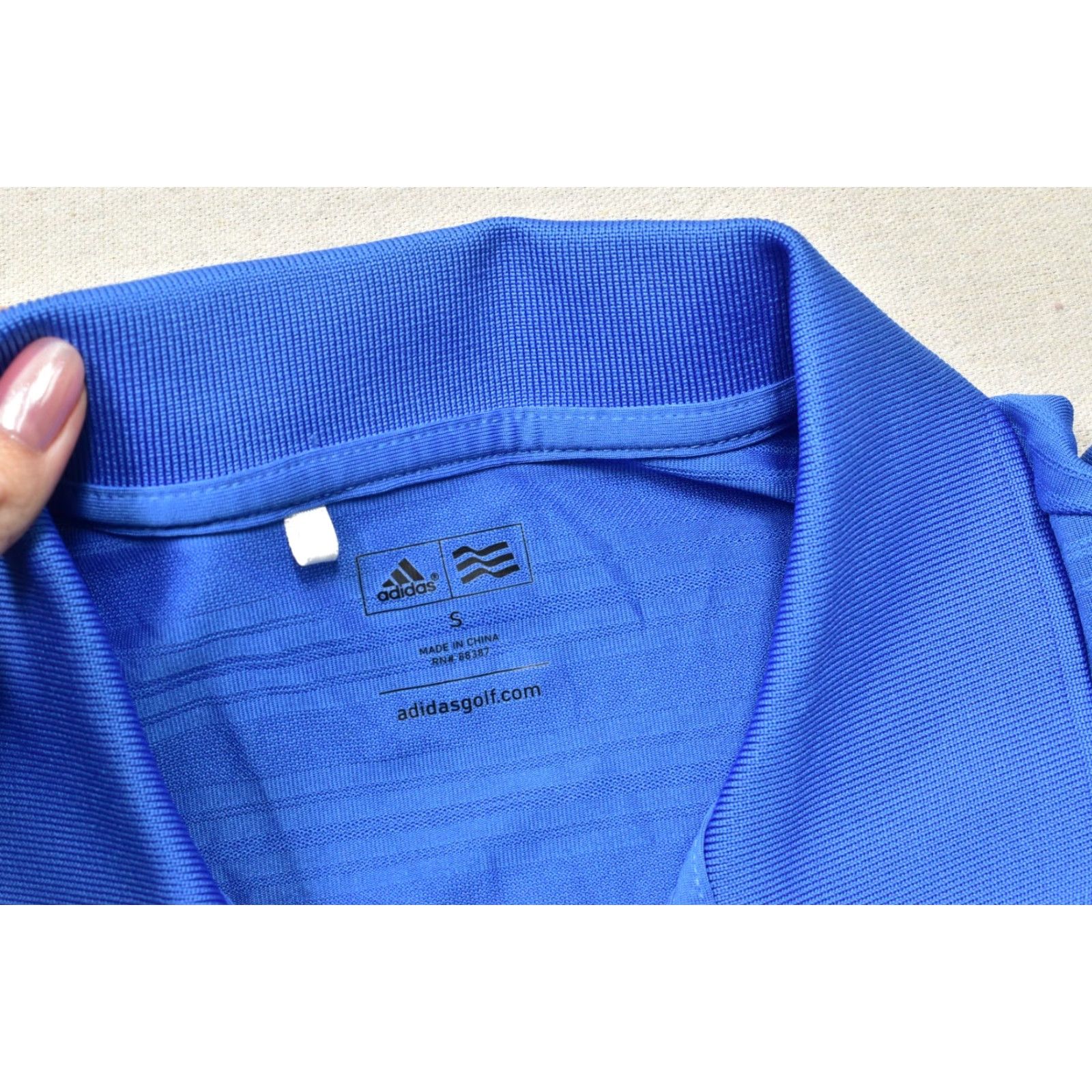 Adidas Adidas Golf Polo Shirt Mens Small Blue Short Sleeve Striped Polyester Polo Shirt Size US S / EU 44-46 / 1 - 6 Thumbnail