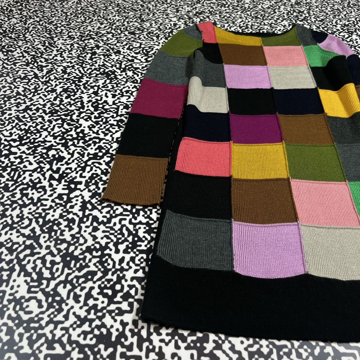 Sonia Rykiel Vintage Y2K Sonia Rykiel Patchwork Japanese Style Mini Dress Size M / US 6-8 / IT 42-44 - 8 Thumbnail