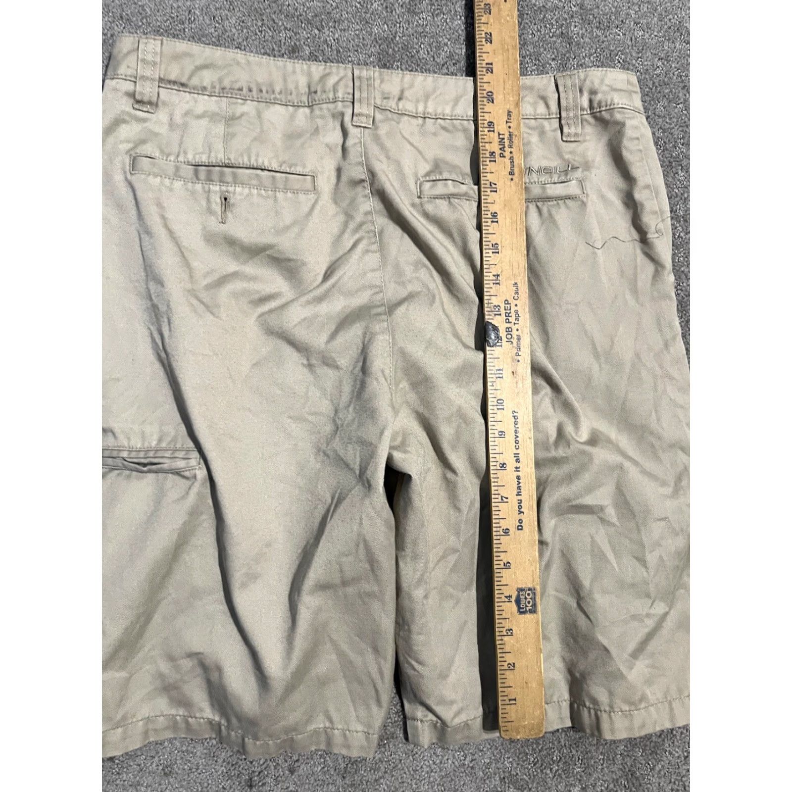 O'Neill O'Neill Bermuda Shorts Mens 32 Beige Flat Front Viscose Polyester Plaid Casual Size US 32 / EU 48 - 4 Thumbnail