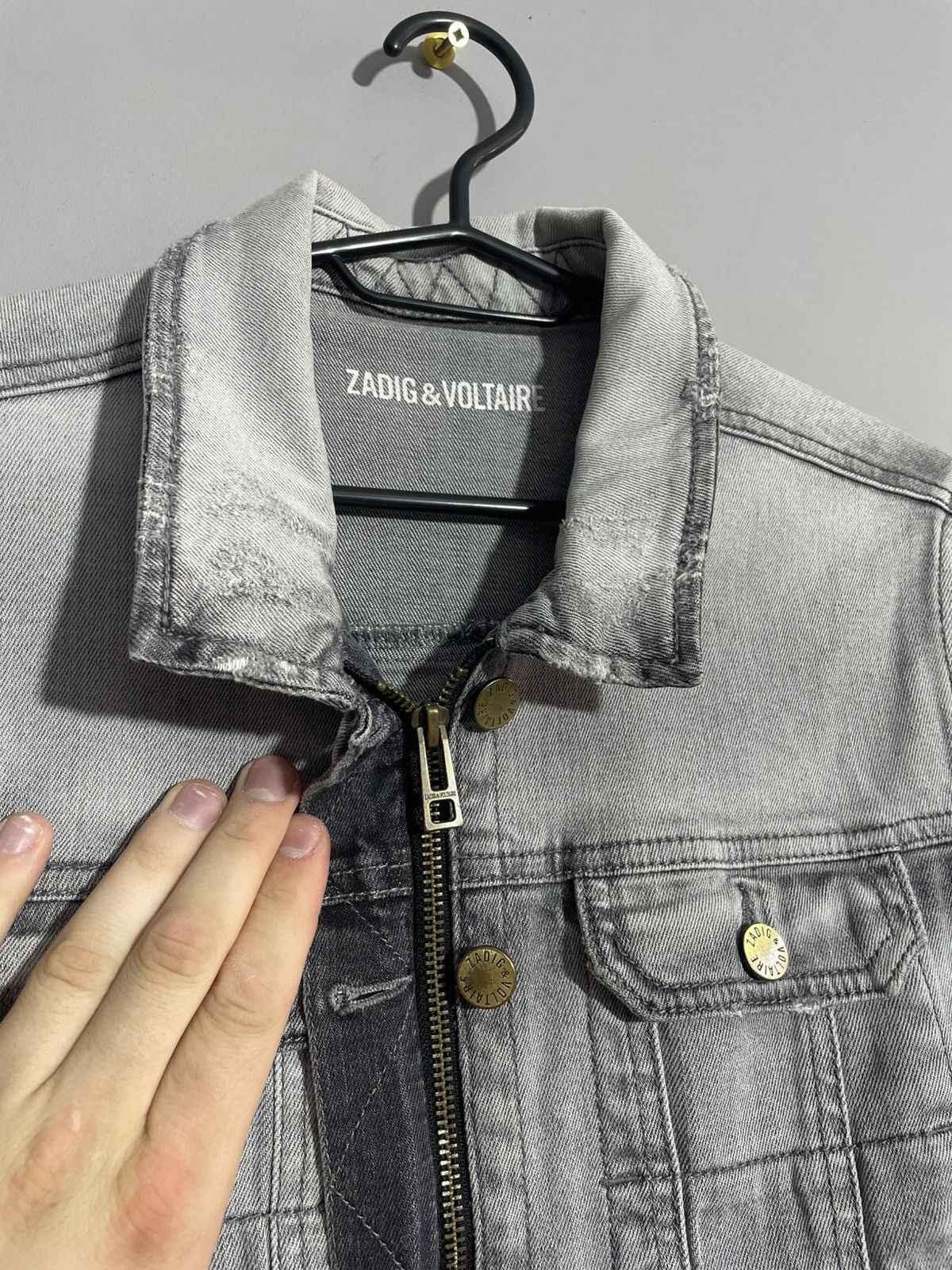 Zadig & Voltaire Zadig & Voltaire ROCK Gray Denim jacket size 16 Size M / US 6-8 / IT 42-44 - 7 Thumbnail
