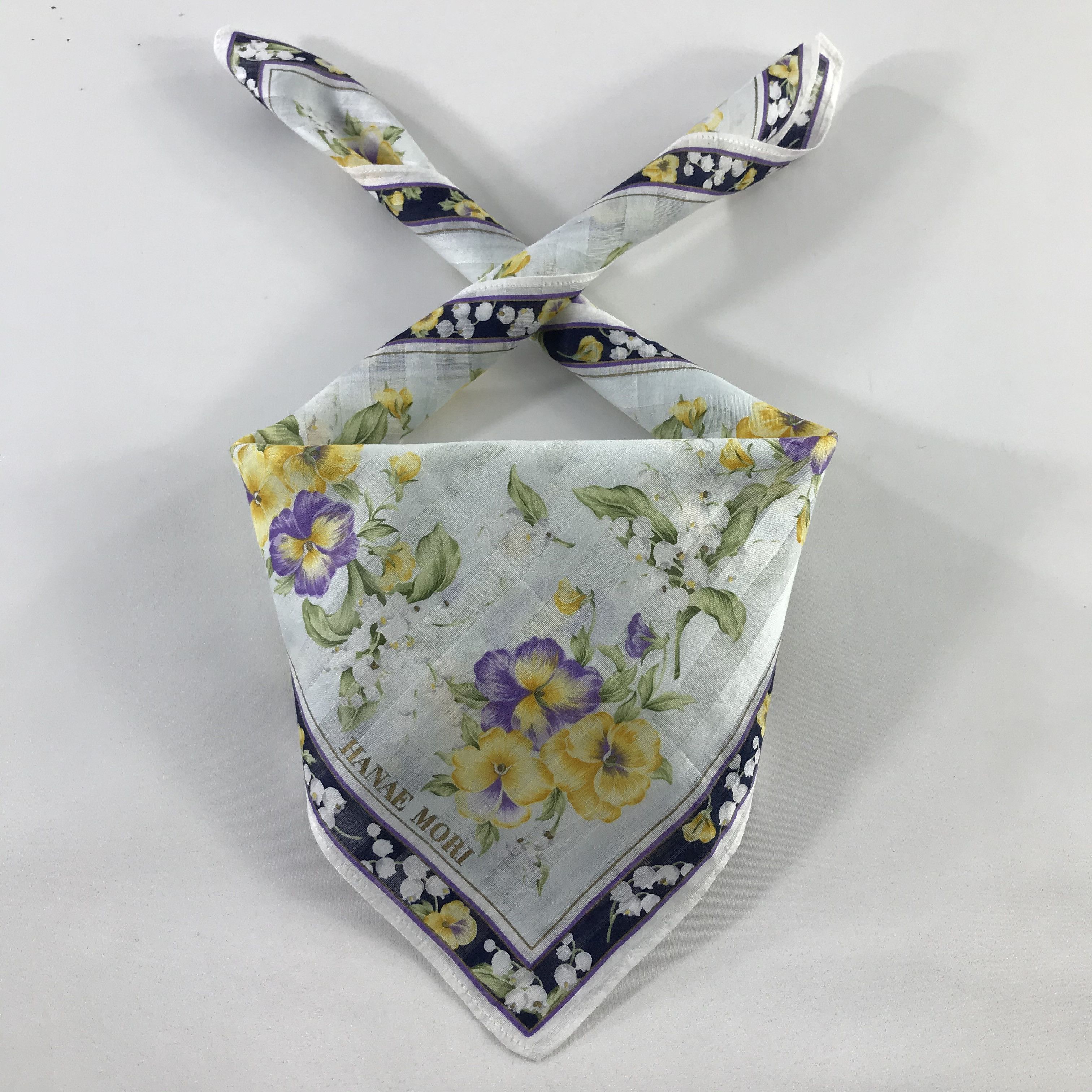 Hanae Mori × Vintage Hanae Mori Bandana / Handkerchief / Neckerchief - S654 Size ONE SIZE - 3 Thumbnail