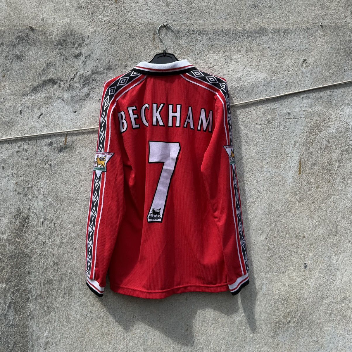 Vintage Manchester United David Beckham Jersey Long BPL 90s