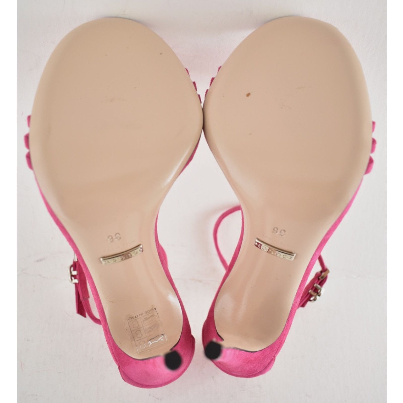 Gucci Gucci Ilse Bright Fuxia Pink Suede Crystal GG Logo Ankle Size US 6 / IT 36 - 14 Thumbnail